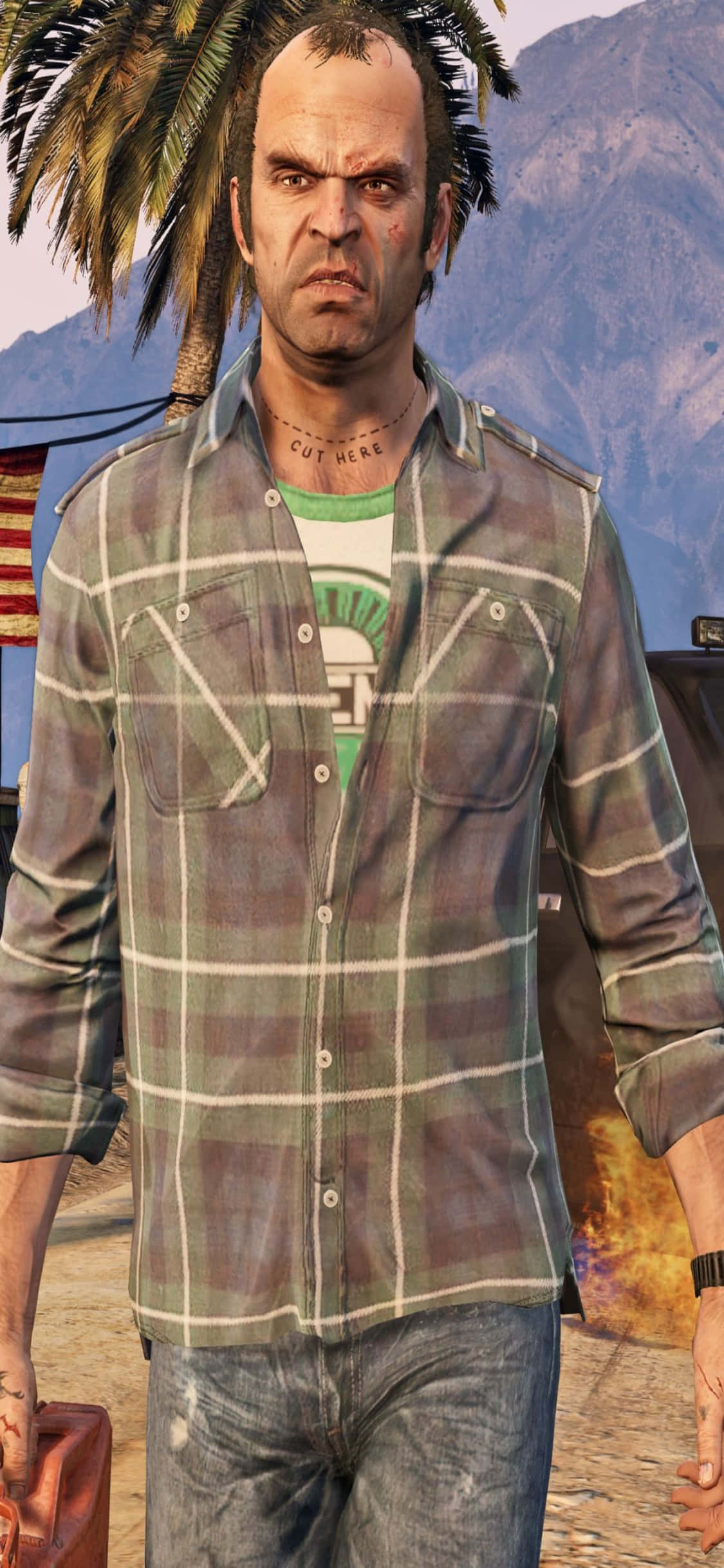iPhone X Grand Theft Auto V पृष्ठभूमि Trevor पोलो में वॉलपेपर