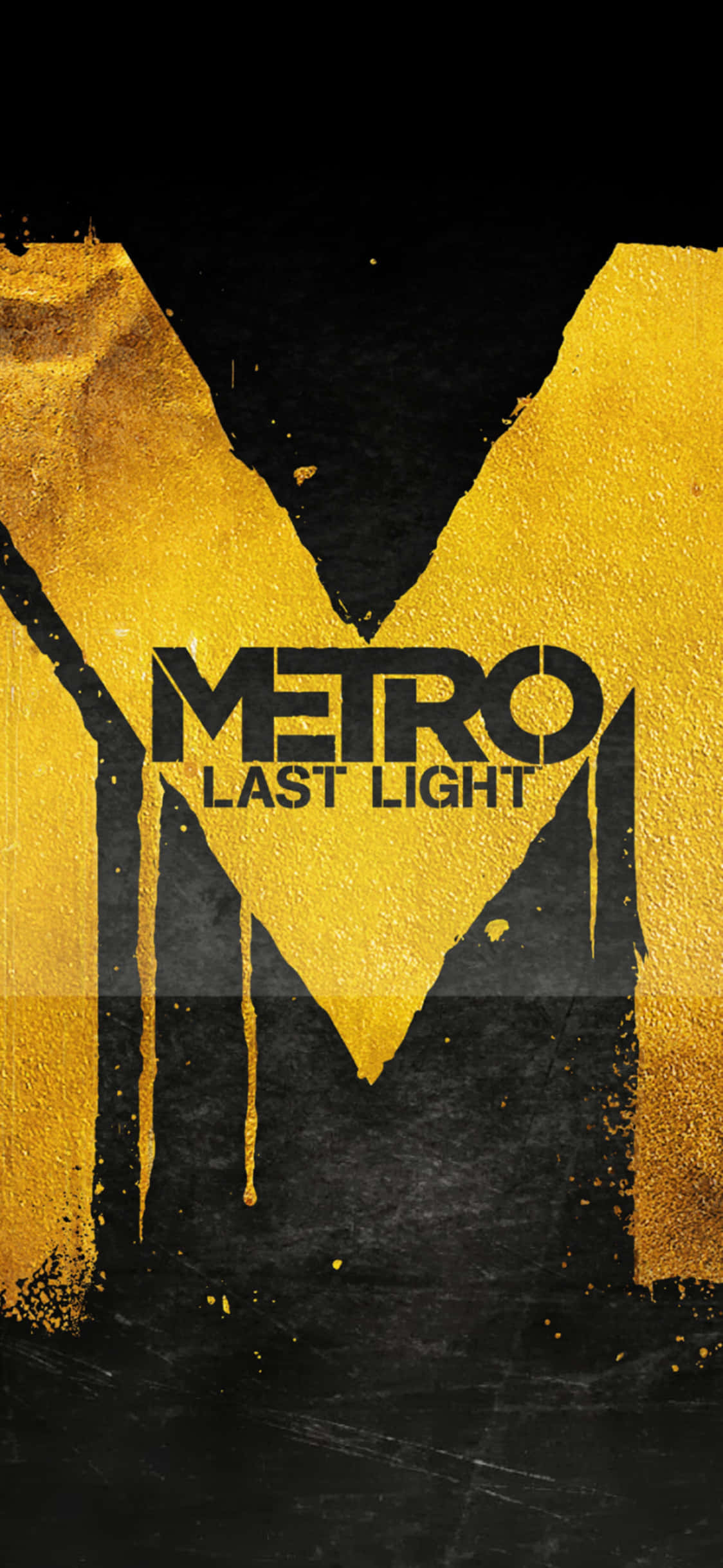 पीला लोगो iPhone X Metro Last Light पृष्ठभूमि वॉलपेपर