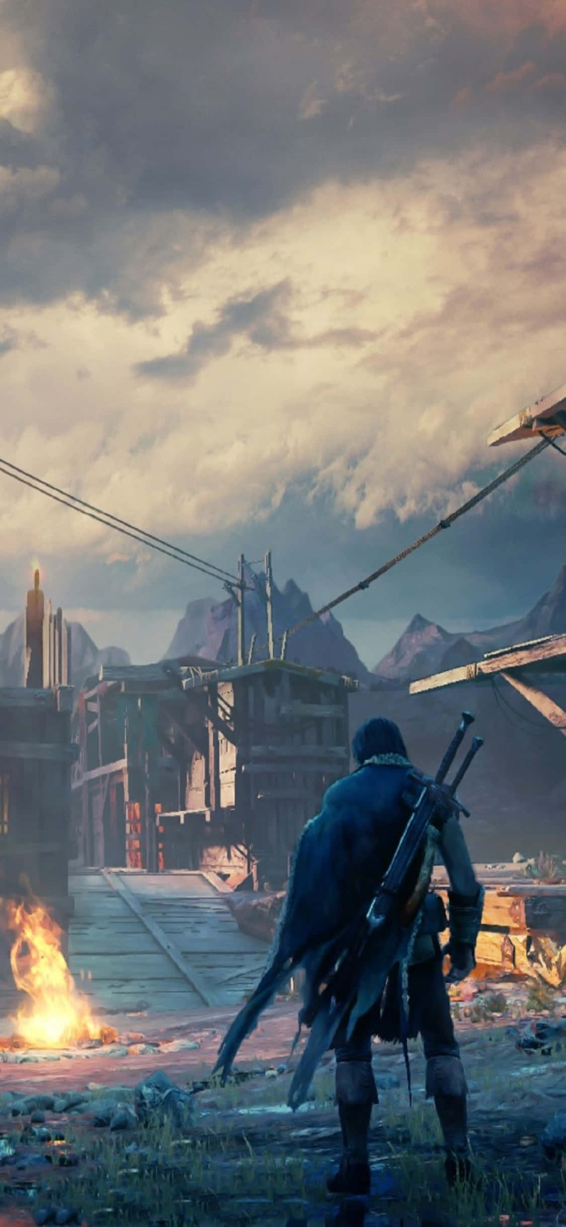 iPhone X Shadow Of Mordor बैकग्राउंड Talion वॉलपेपर