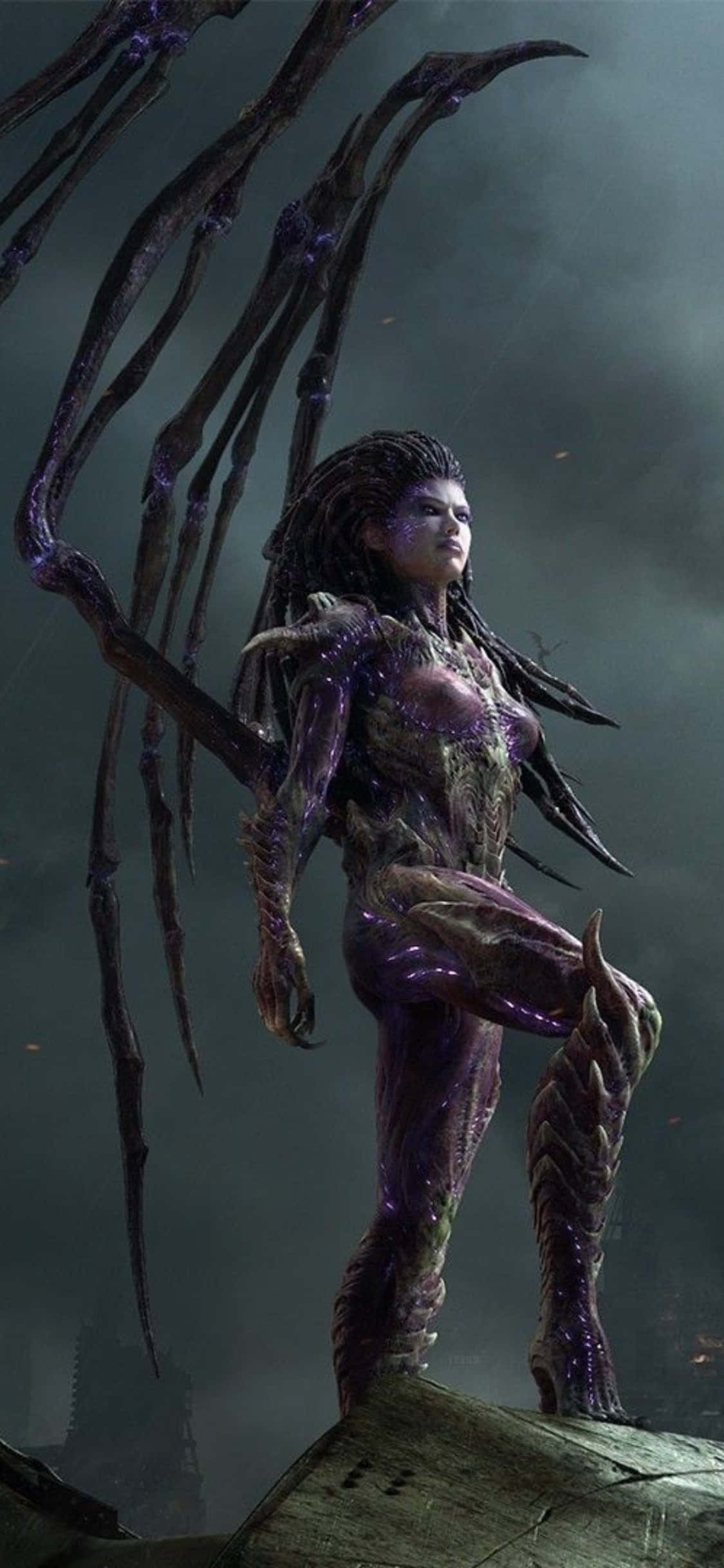 iPhone X Starcraft Ii बैकग्राउंड ग्रे स्काई वॉलपेपर