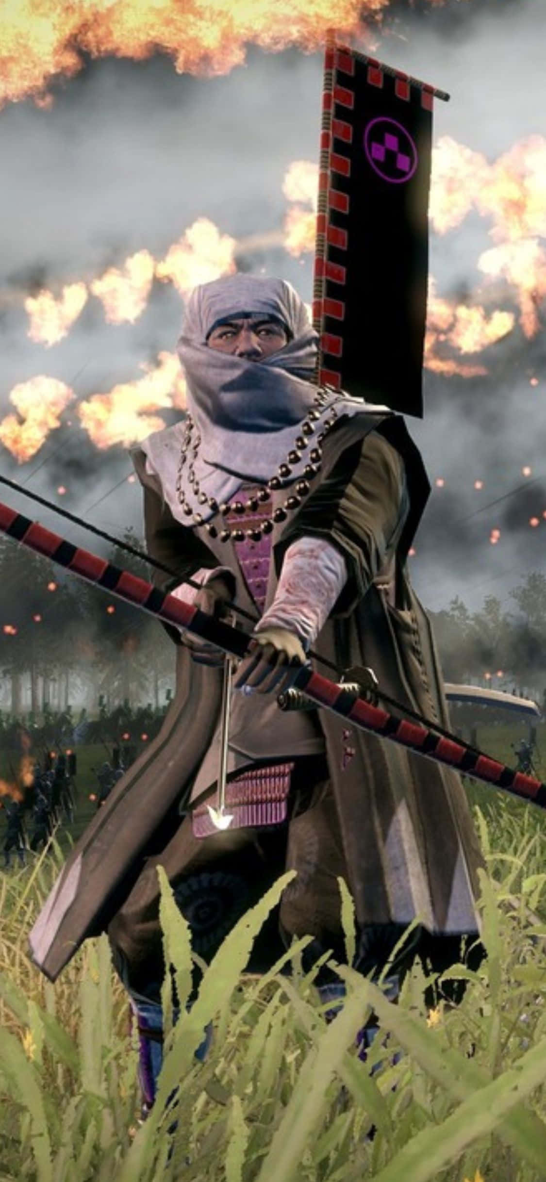 iPhone X Total War Shogun 2 बैकग्राउंड वॉलपेपर