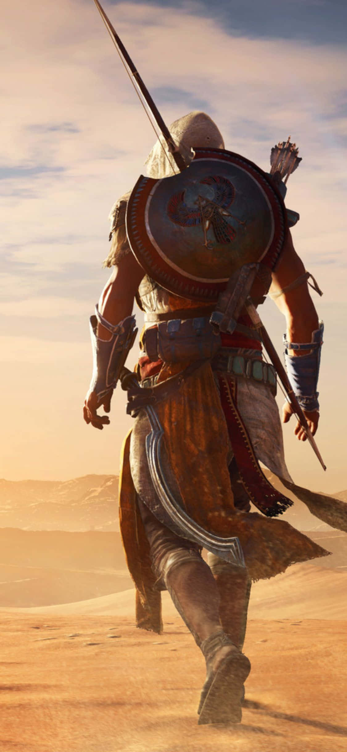 iPhone X के Assassin's Creed Origins में महान पिरामिडों पर चढ़ें! वॉलपेपर