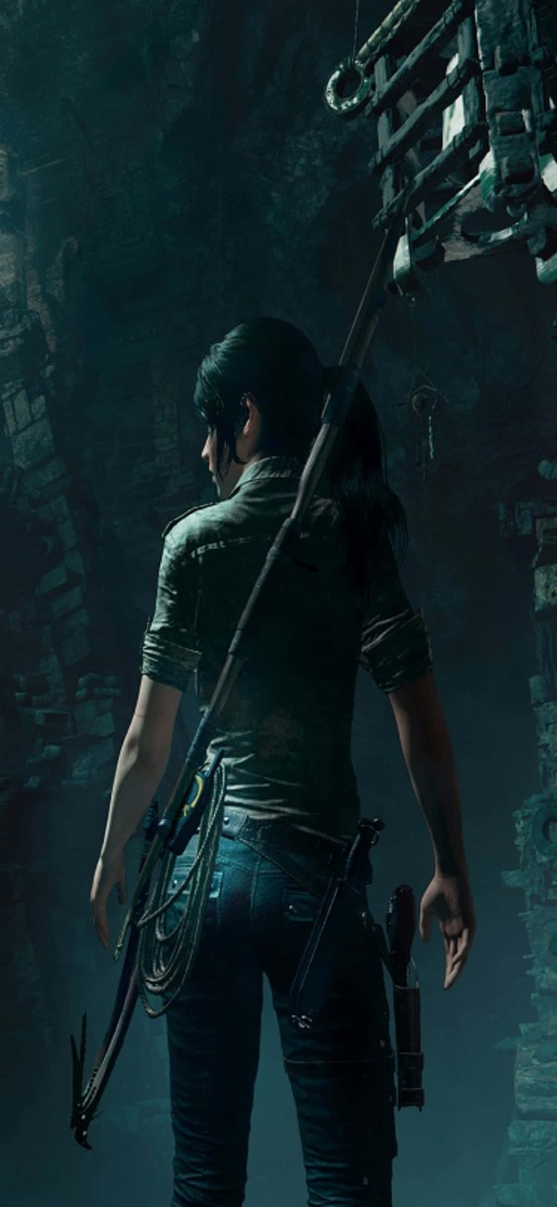 iPhone X पर Shadow of the Tomb Raider की गहराइयों का अन्वेषण करें वॉलपेपर