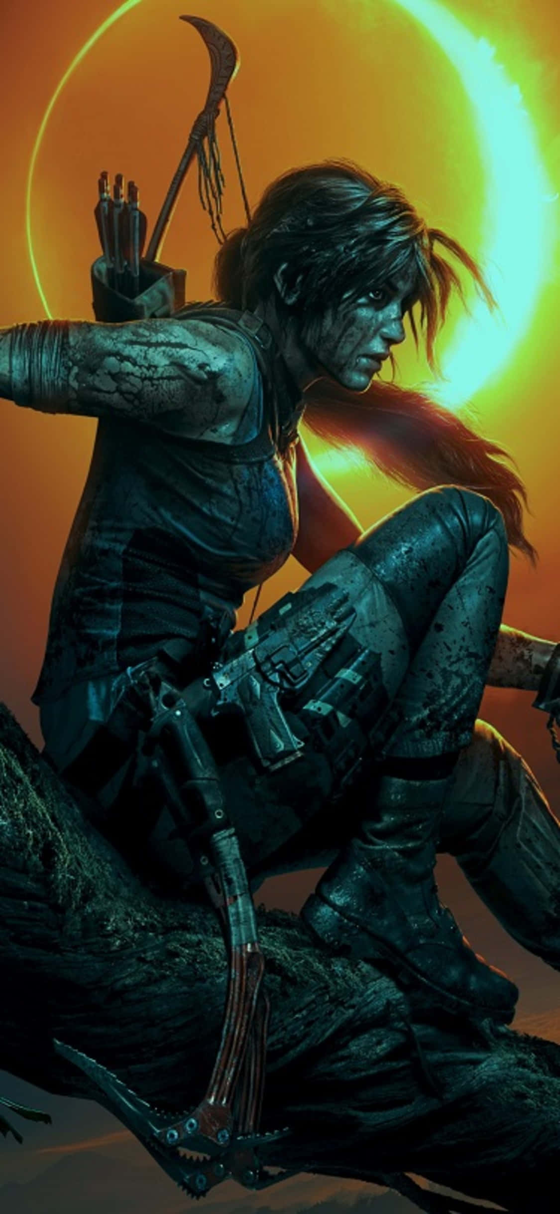 iPhone X पर Shadow of the Tomb Raider के कैटाकॉम्ब्स का अन्वेषण करें वॉलपेपर