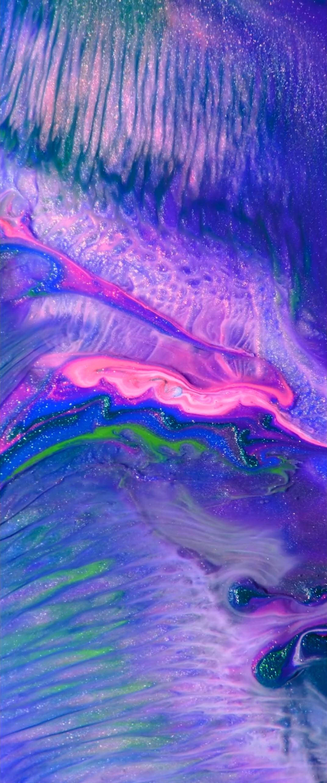 iPhone X मूल बैंगनी लहरें वॉलपेपर