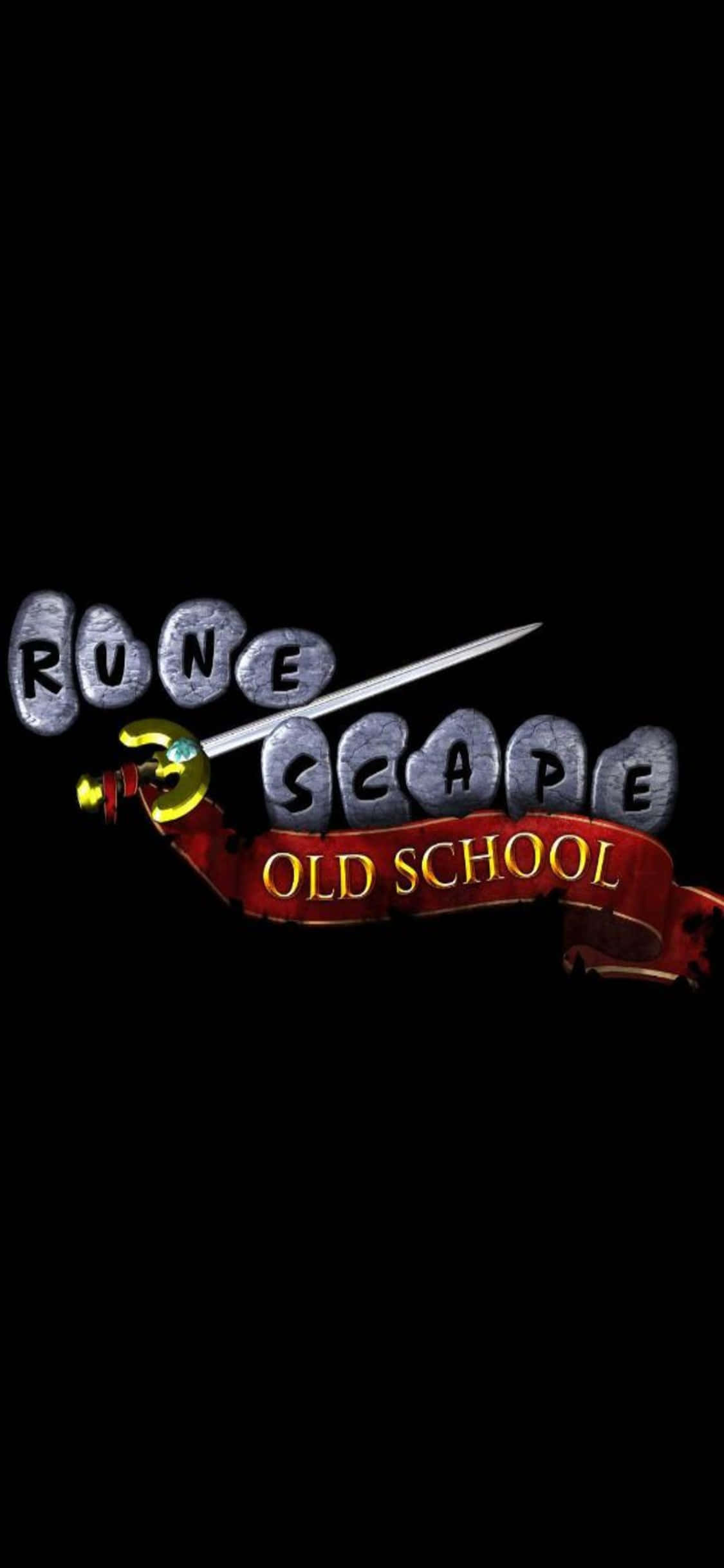iPhone X Runescape Oldschool पृष्ठभूमि में तलवार वॉलपेपर