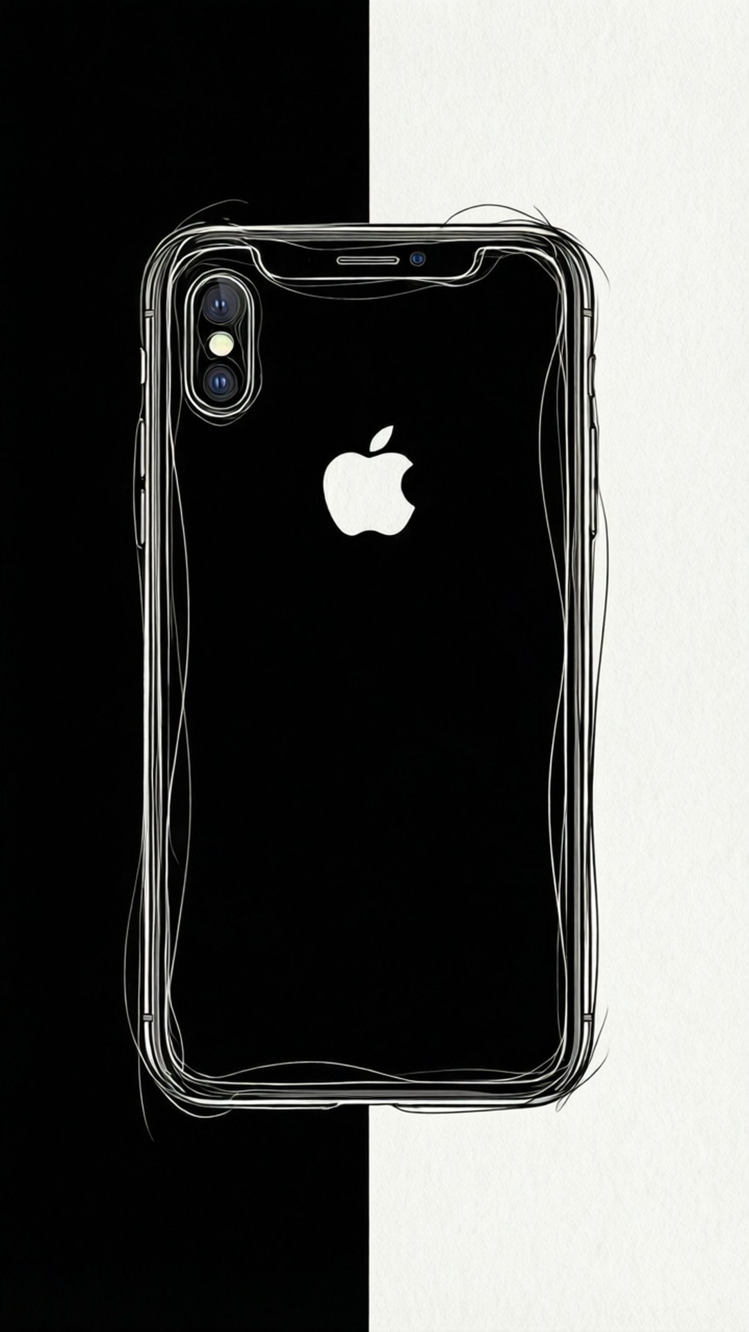 लाइन आर्ट iPhone XR वॉलपेपर