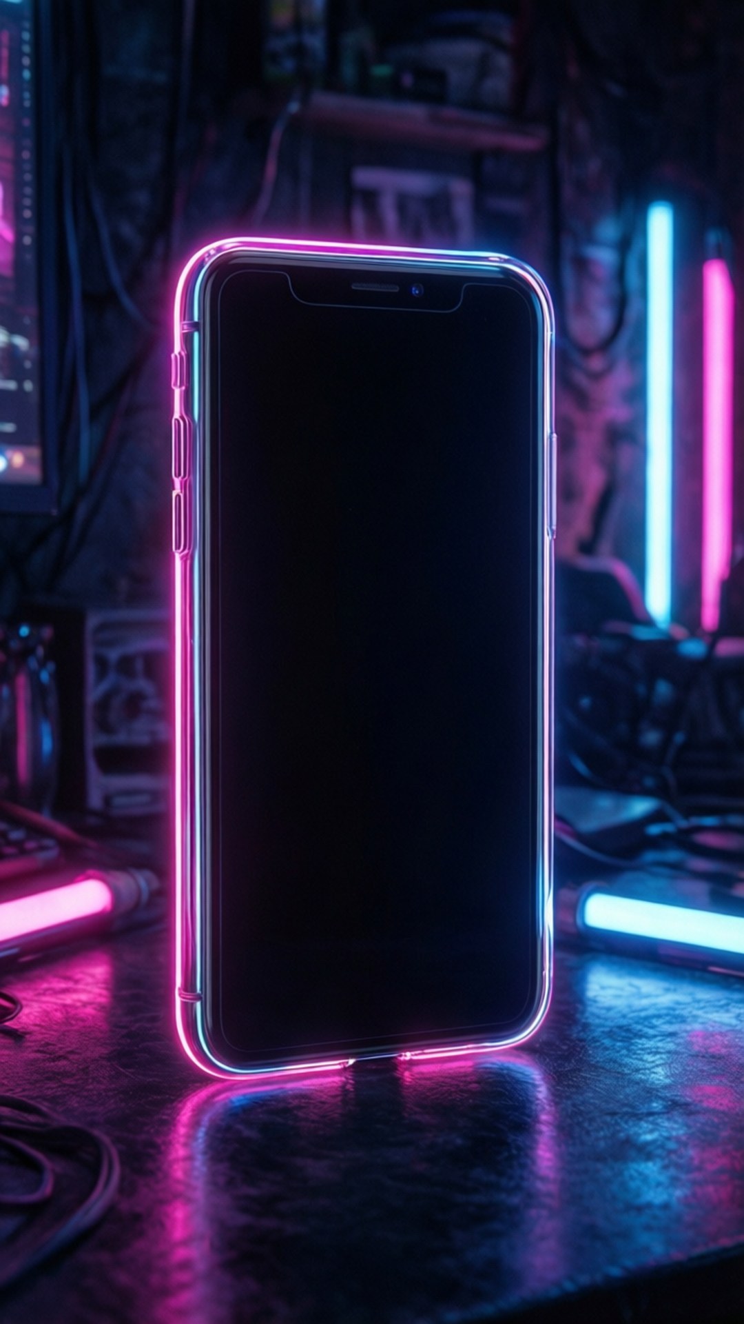 नियॉन एज iPhone XR वॉलपेपर