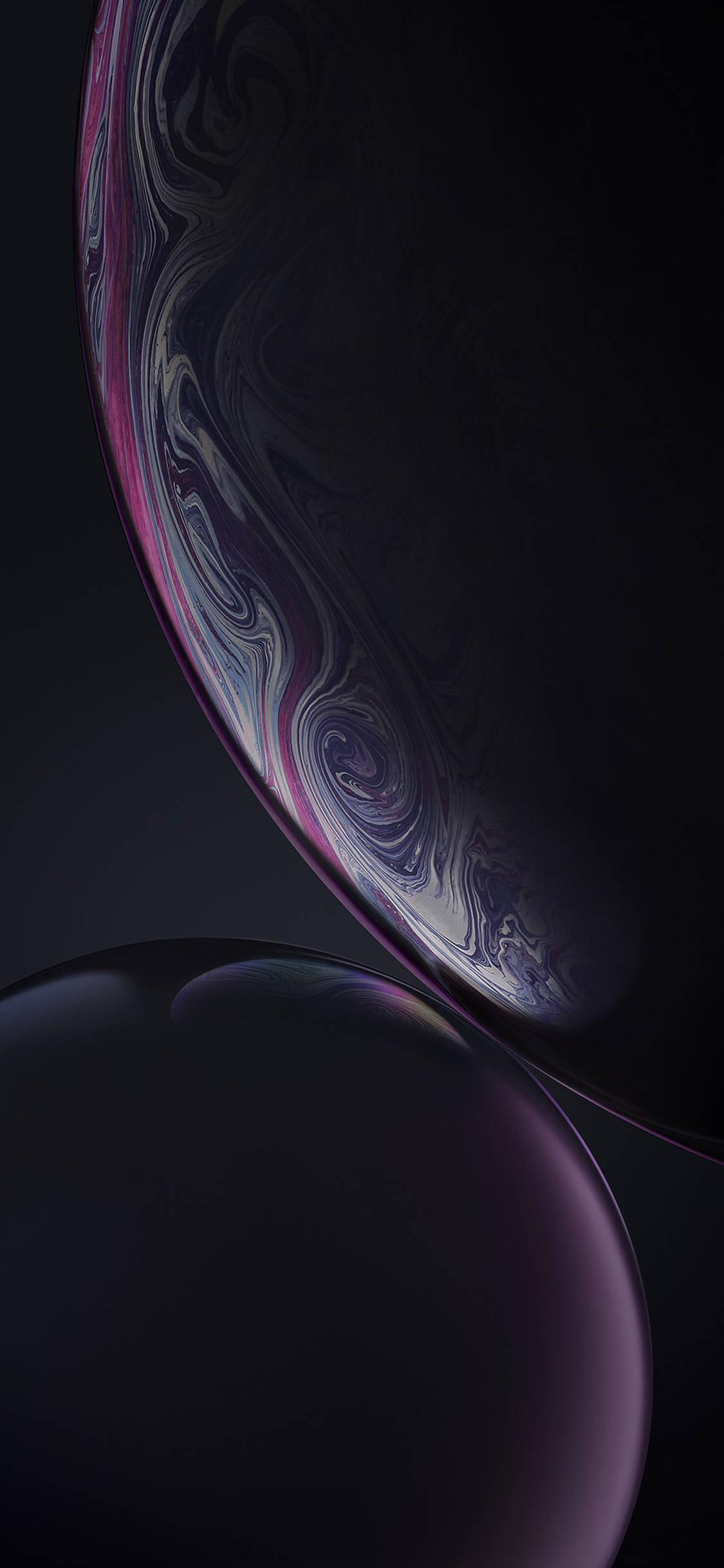 अपने iPhone XR पर रंगीन बुलबुलों का आनंद लें वॉलपेपर