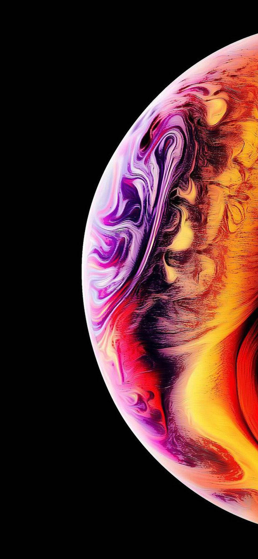 iPhone XR के बैंगनी बुलबुले की जीवंतता और गहराई को उजागर करें। वॉलपेपर