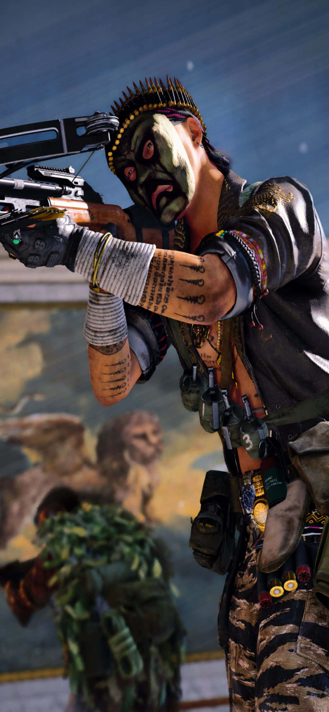 iPhone Xs Call Of Duty Black Ops Cold War क्रॉसबो बैकग्राउंड वॉलपेपर