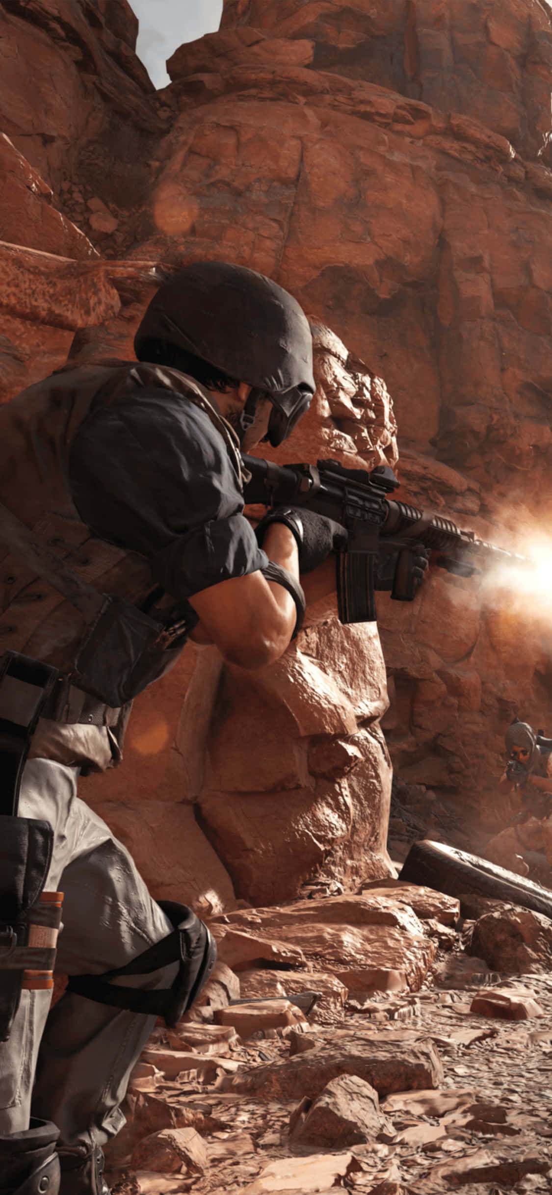 iPhone Xs Call Of Duty Black Ops Cold War रेगिस्तानी पृष्ठभूमि वॉलपेपर