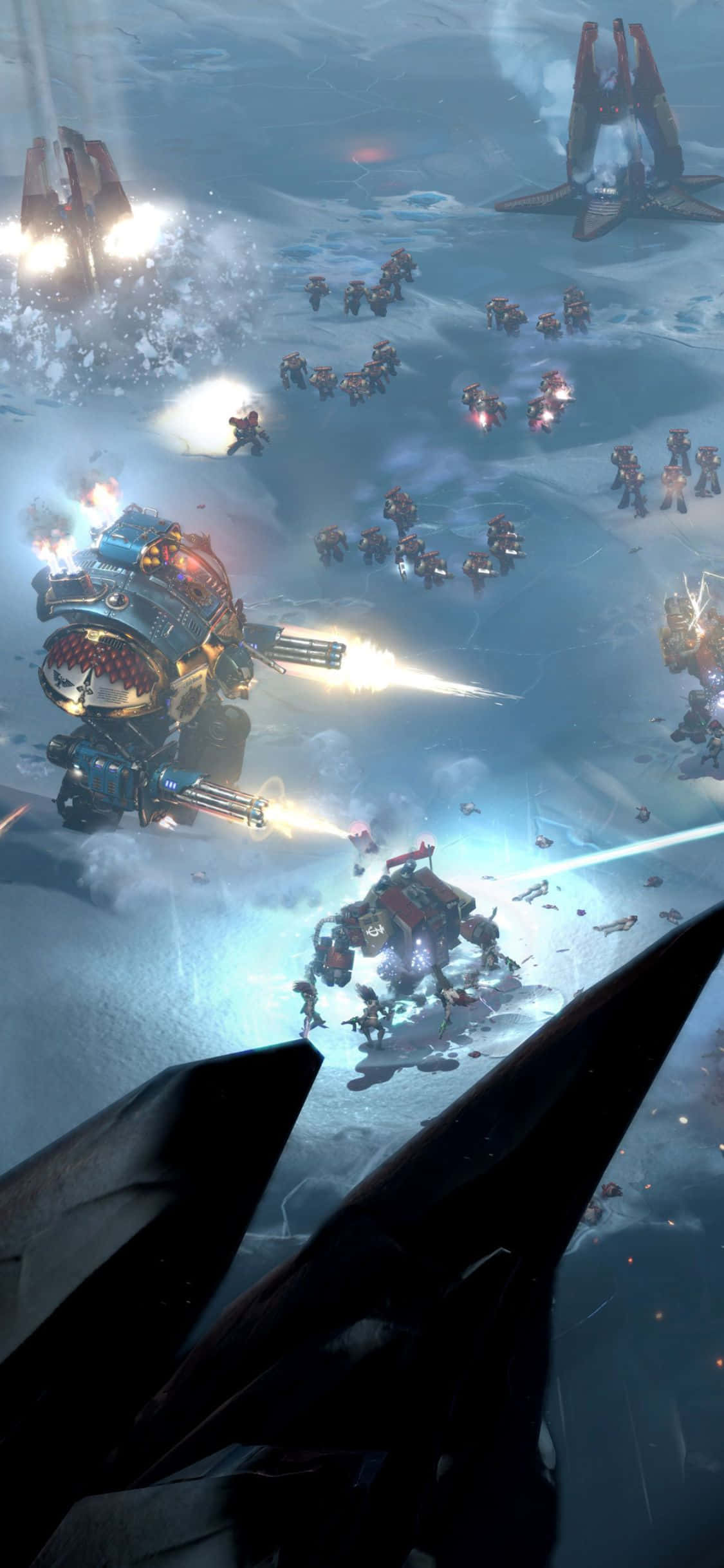 iPhone XS Dawn Of War III के साथ युद्ध में कूदें वॉलपेपर