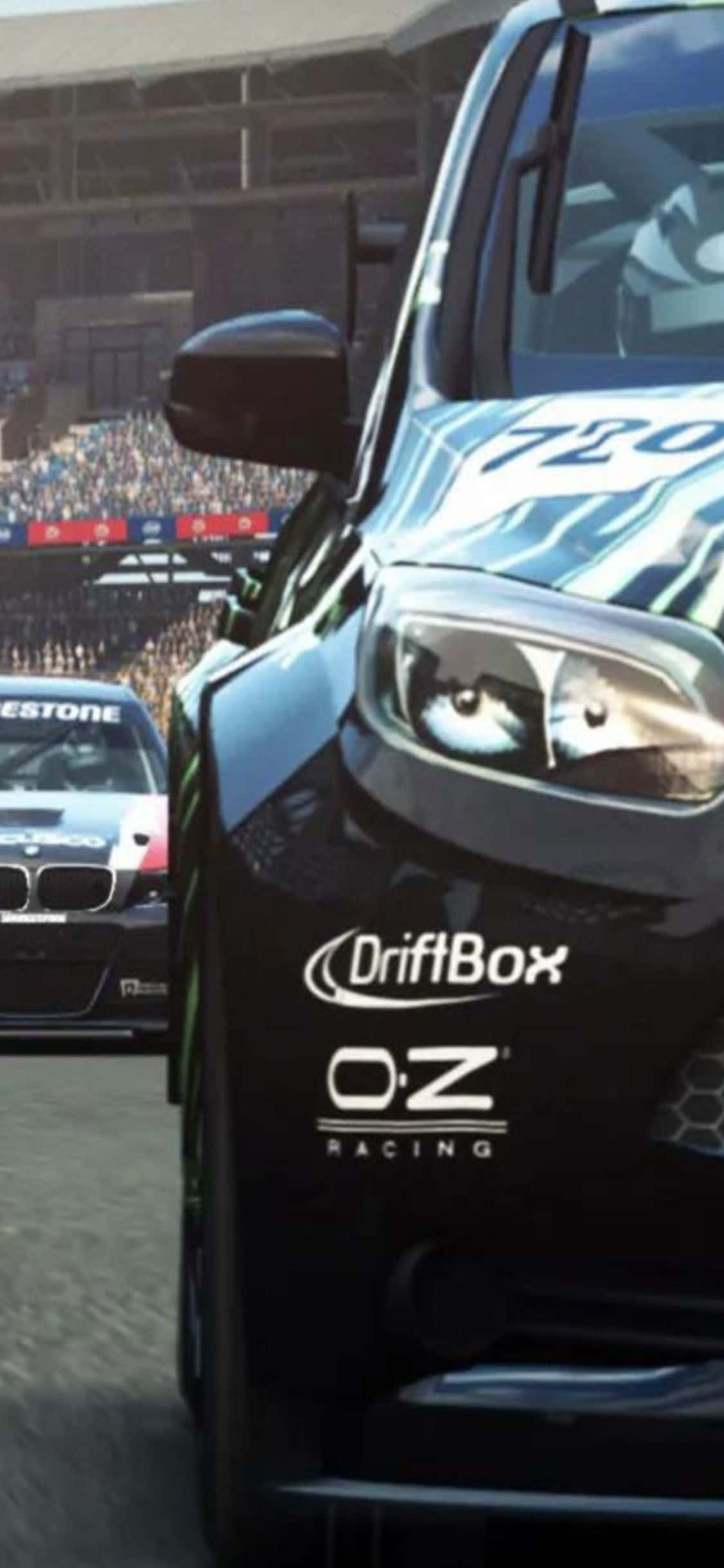 iPhone Xs Grid Autosport Driftbox बैकग्राउंड वॉलपेपर