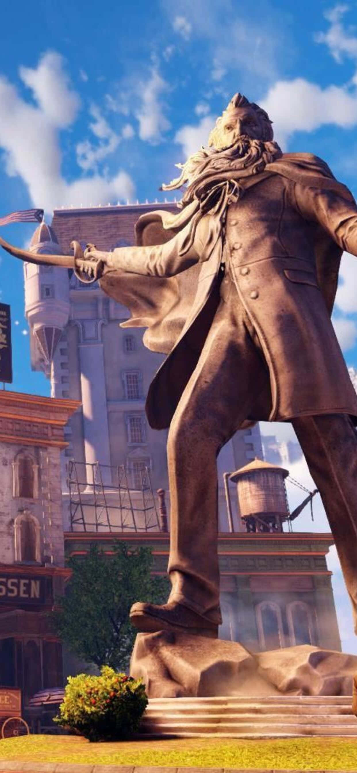 मूर्ति iPhone Xs Max Bioshock Infinite बैकग्राउंड वॉलपेपर