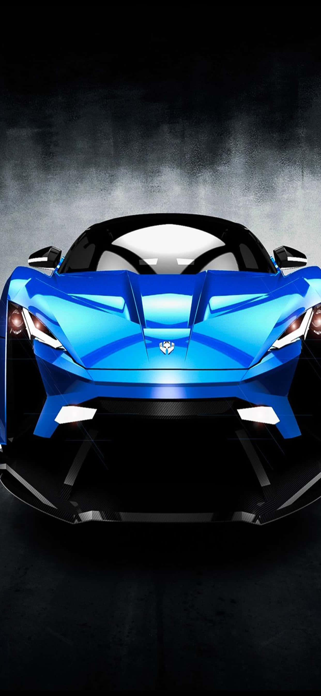 iPhone XS Max Ferrari बैकग्राउंड नीला W Motors Lykan HyperSport वॉलपेपर