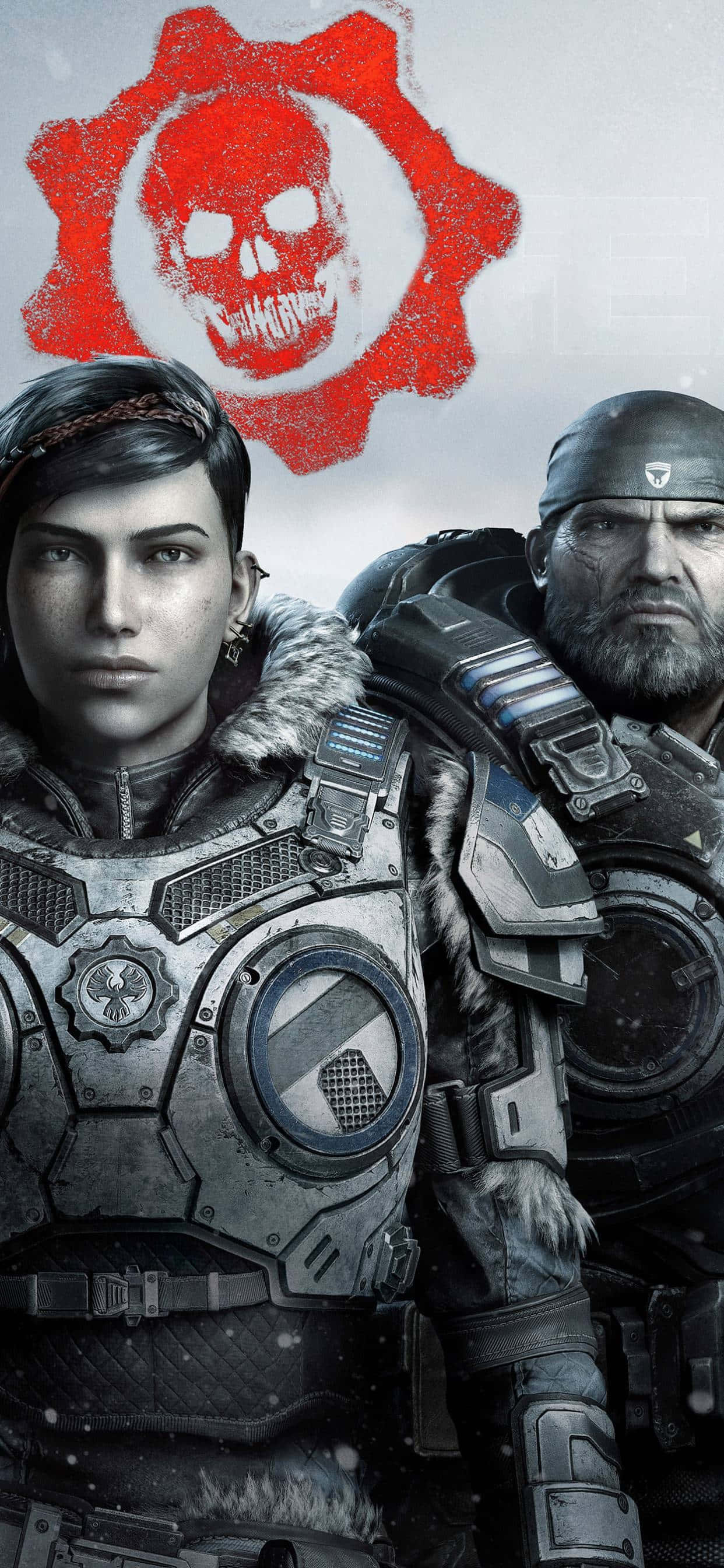 iPhone XS Max Gears Of War 5 Kait और Marcus पृष्ठभूमि वॉलपेपर