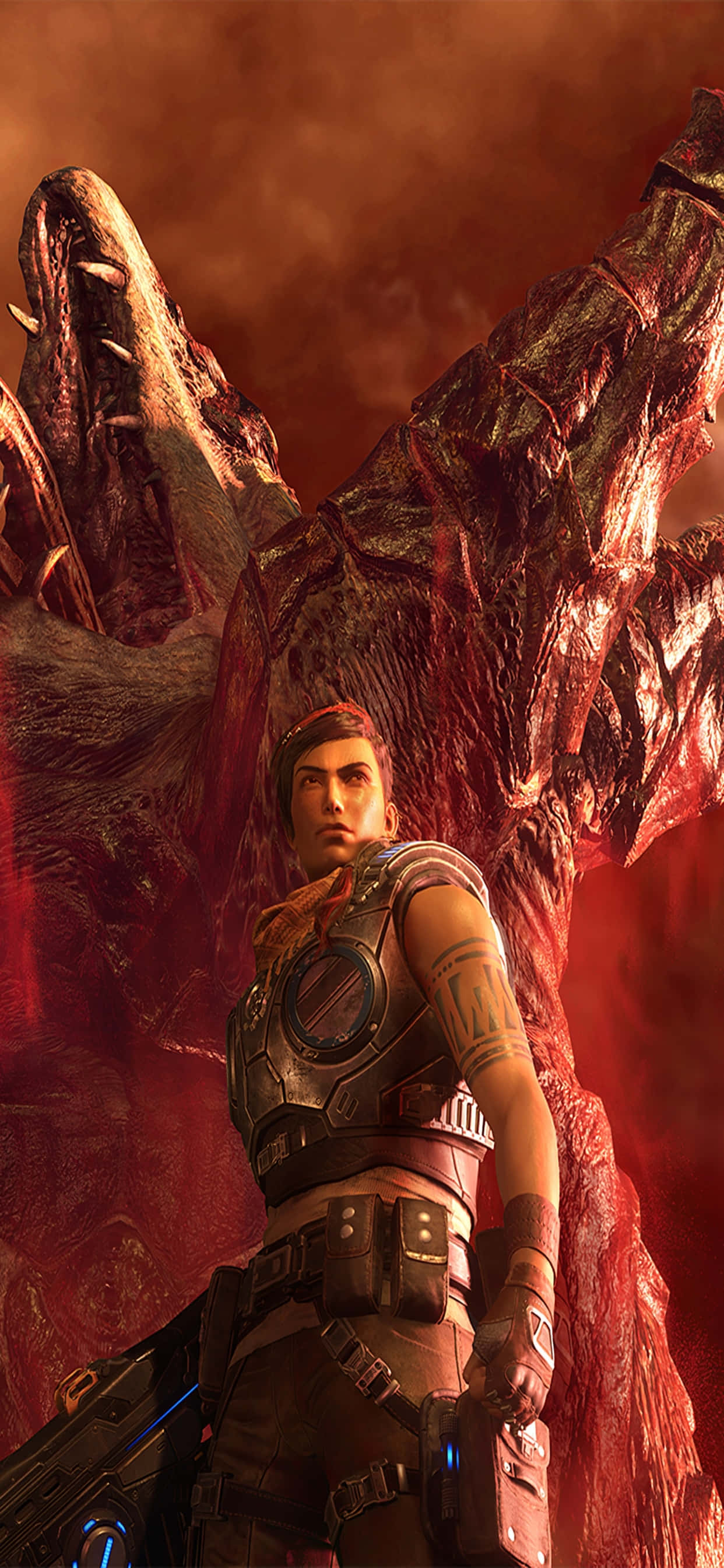 iPhone XS Max Gears Of War 5 Kait Kraken पृष्ठभूमि वॉलपेपर