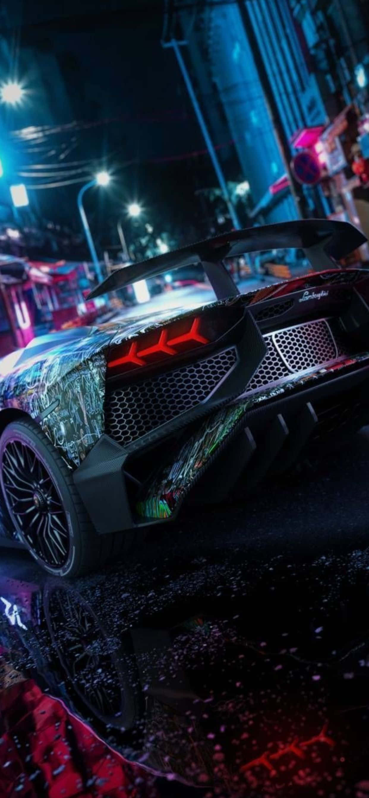 iPhone XS Max Lamborghini Aventador पिछला बैकग्राउंड वॉलपेपर