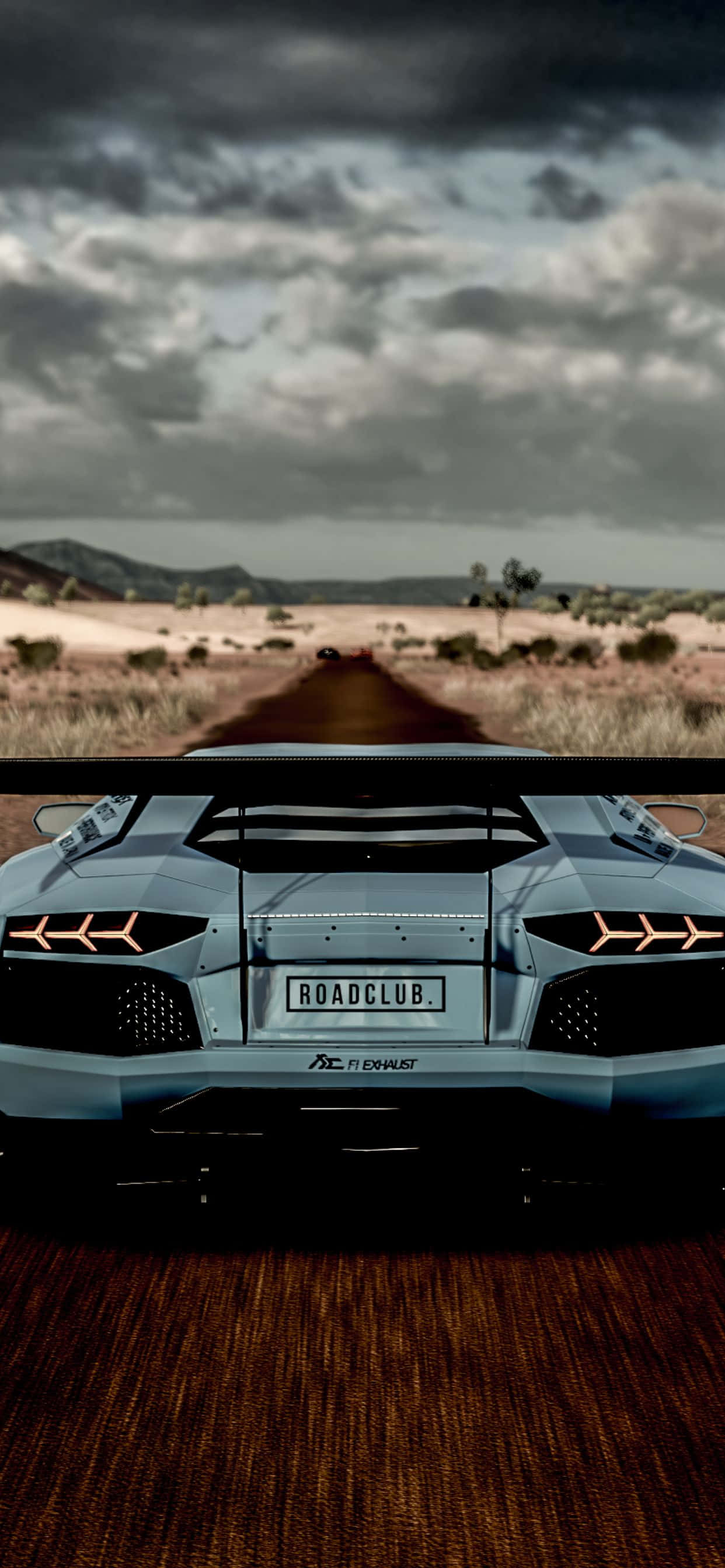 iPhone XS Max Lamborghini Aventador पीछे का दृश्य पृष्ठभूमि वॉलपेपर