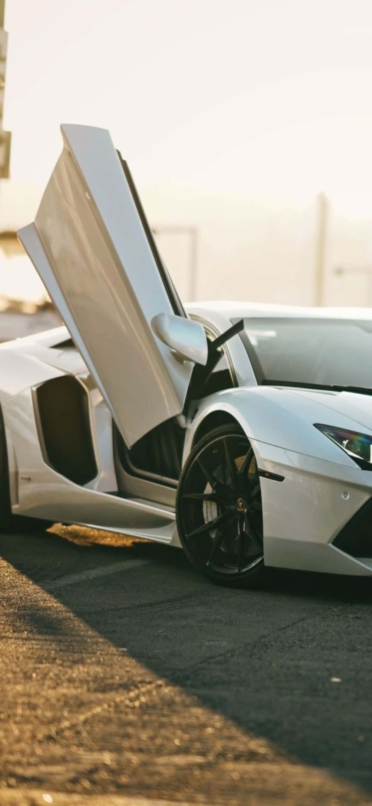 iPhone XS Max Lamborghini Aventador Roadster बैकग्राउंड वॉलपेपर