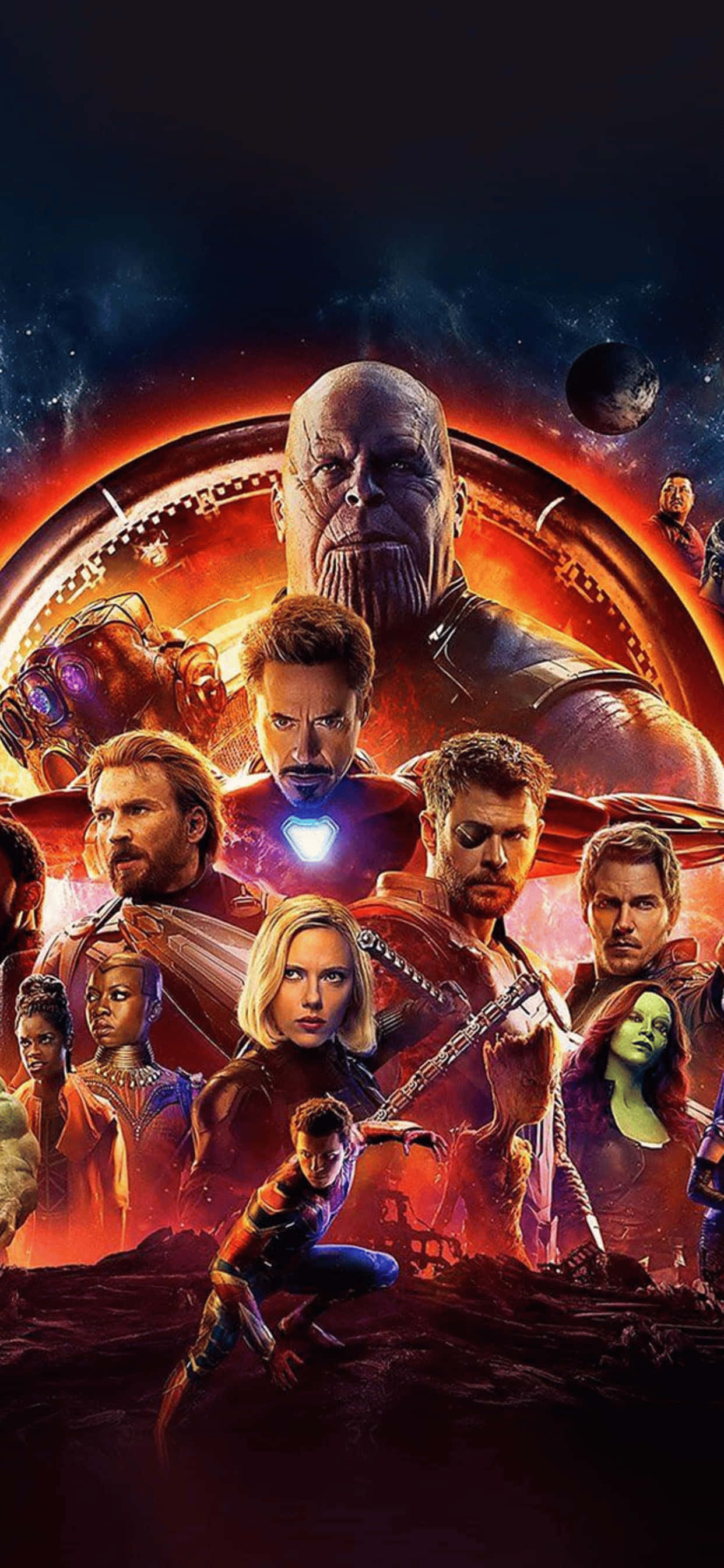 iPhone XS Max Marvel Avengers Infinity War बैकग्राउंड वॉलपेपर