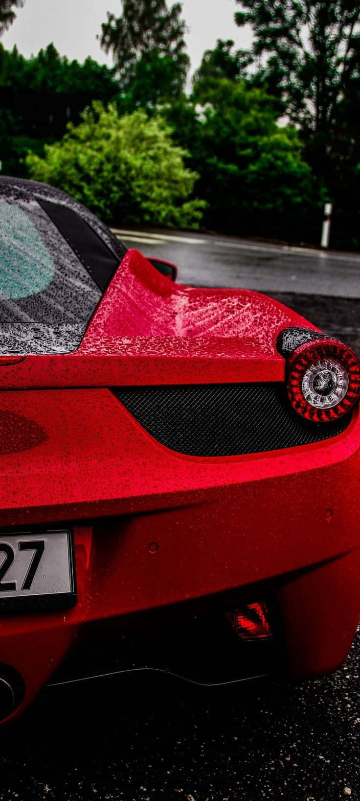 iPhone XS Max Project Cars 2 लाल Ferrari 458 बैकग्राउंड वॉलपेपर