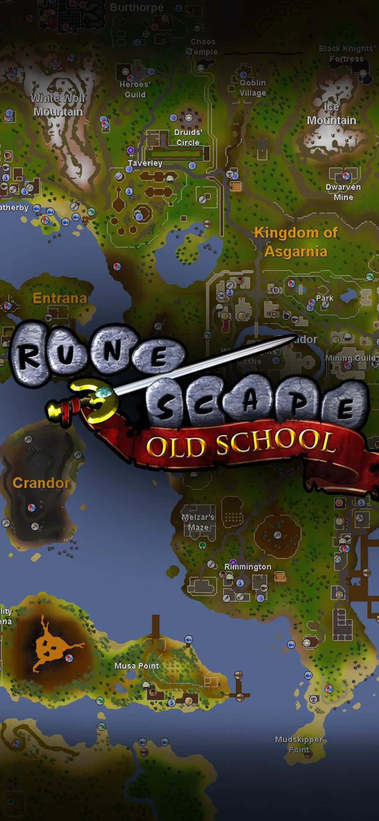 पोर्ट्रेट मैप iPhone Xs Max Runescape Oldschool बैकग्राउंड वॉलपेपर
