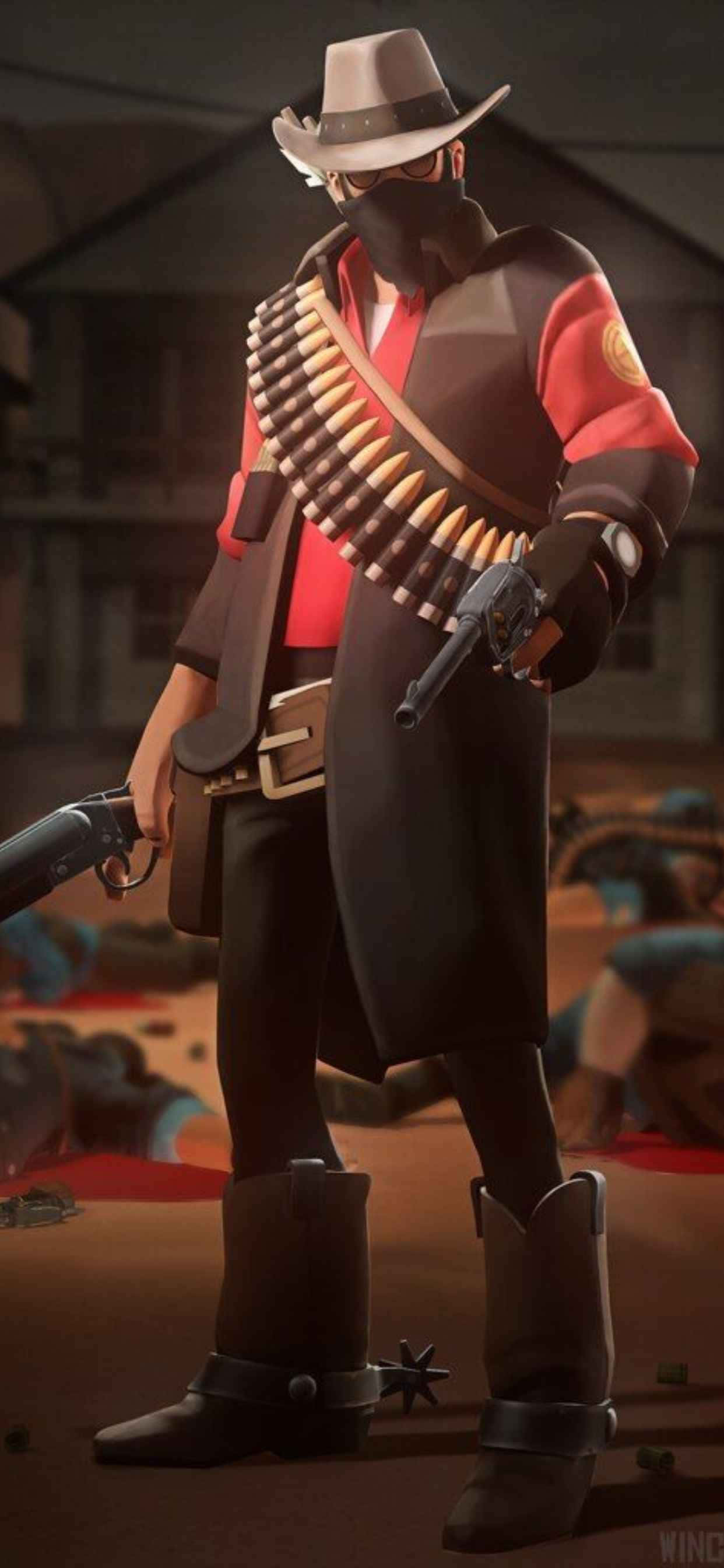 लाल स्नाइपर iPhone Xs Max Team Fortress 2 पृष्ठभूमि वॉलपेपर