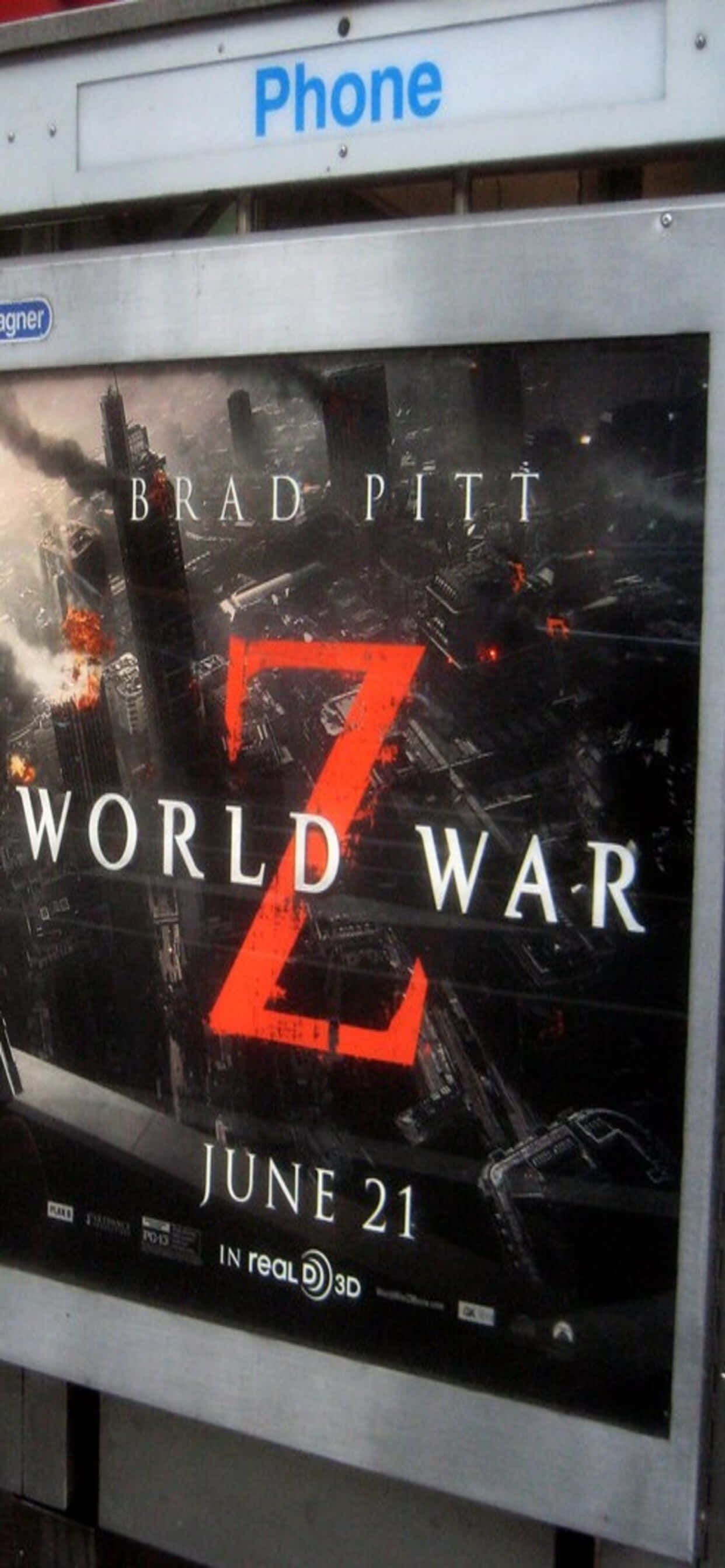 सिनेमा पोस्टर iPhone XS Max World War Z पृष्ठभूमि वॉलपेपर