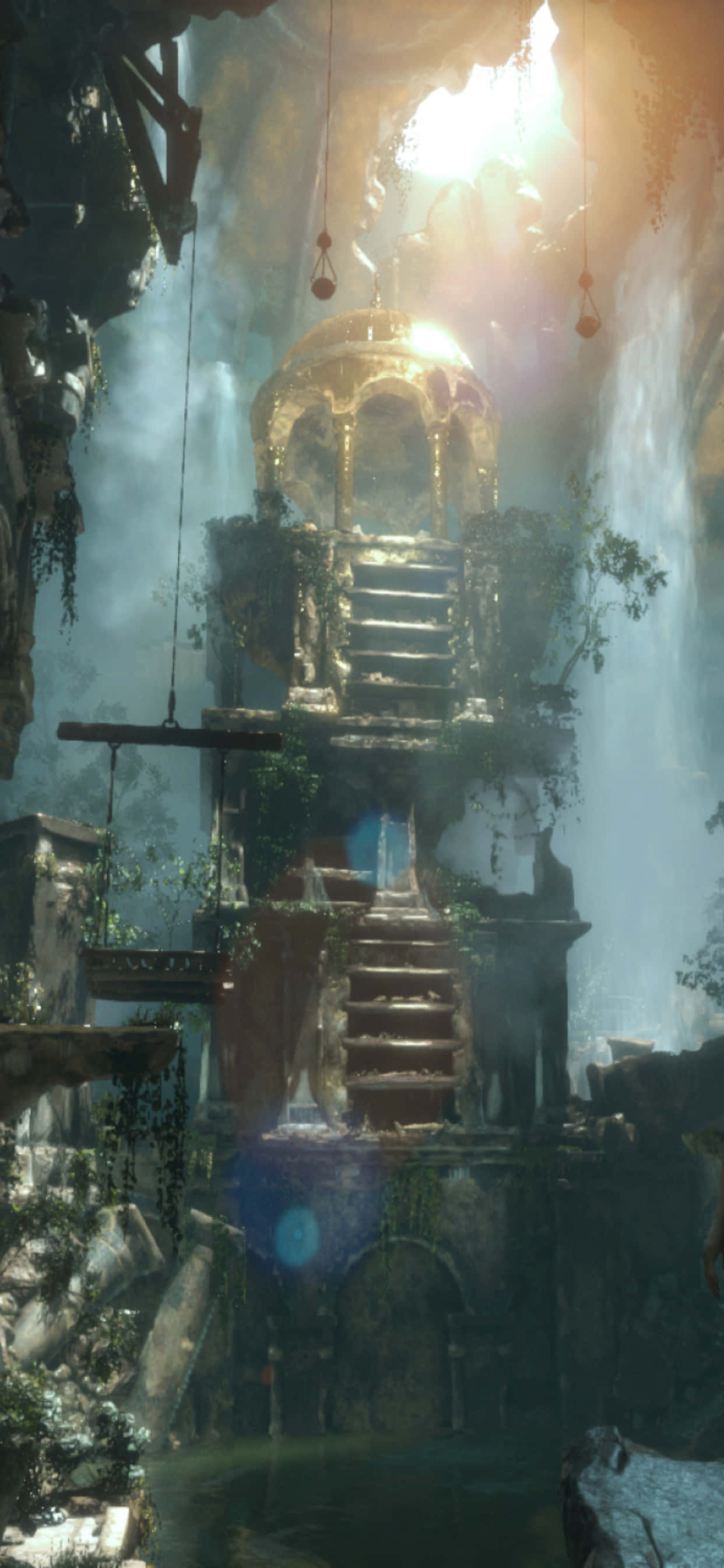 Image Rise Of The Tomb Raider एक iPhone Xs Max पर वॉलपेपर