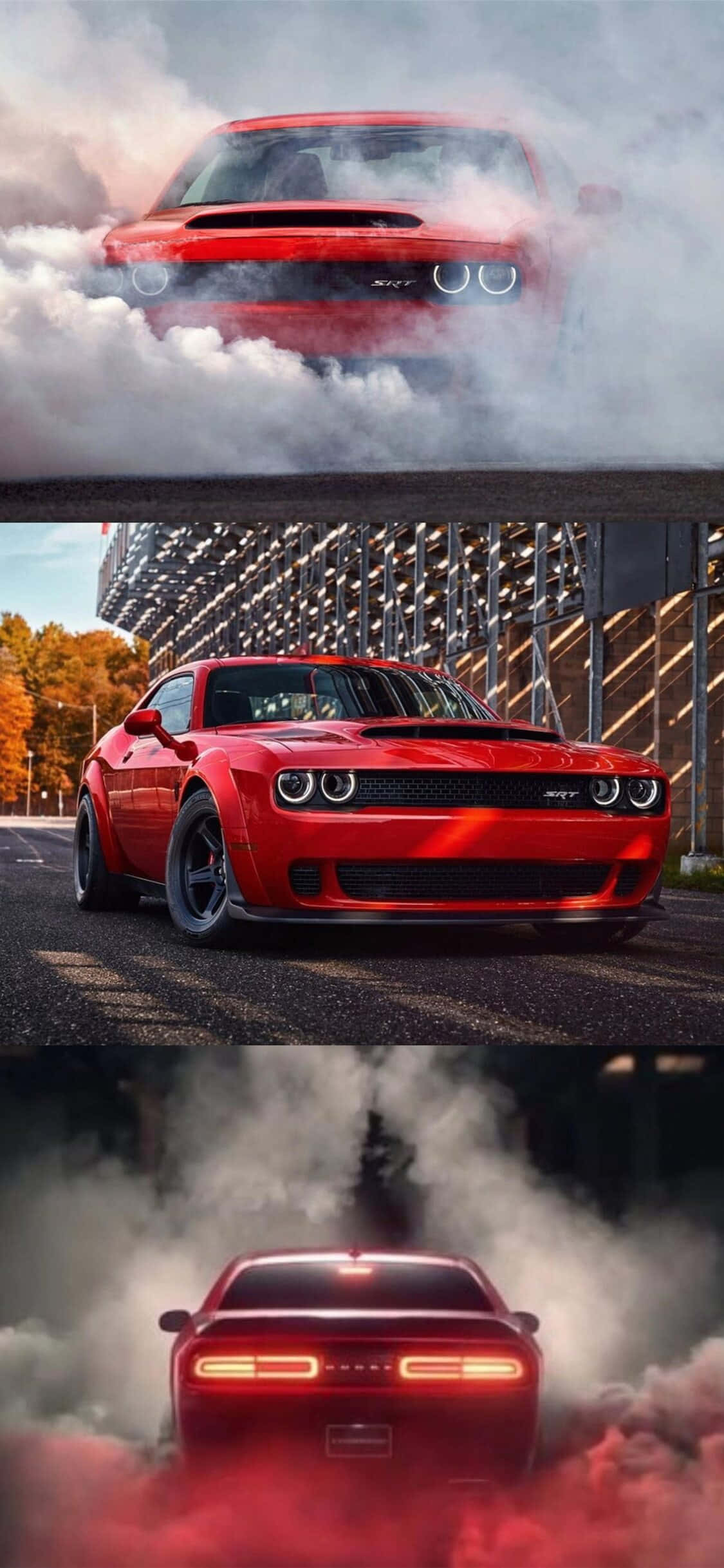 iPhone Xs Need For Speed Payback बैकग्राउंड लाल डॉज डेमन वॉलपेपर