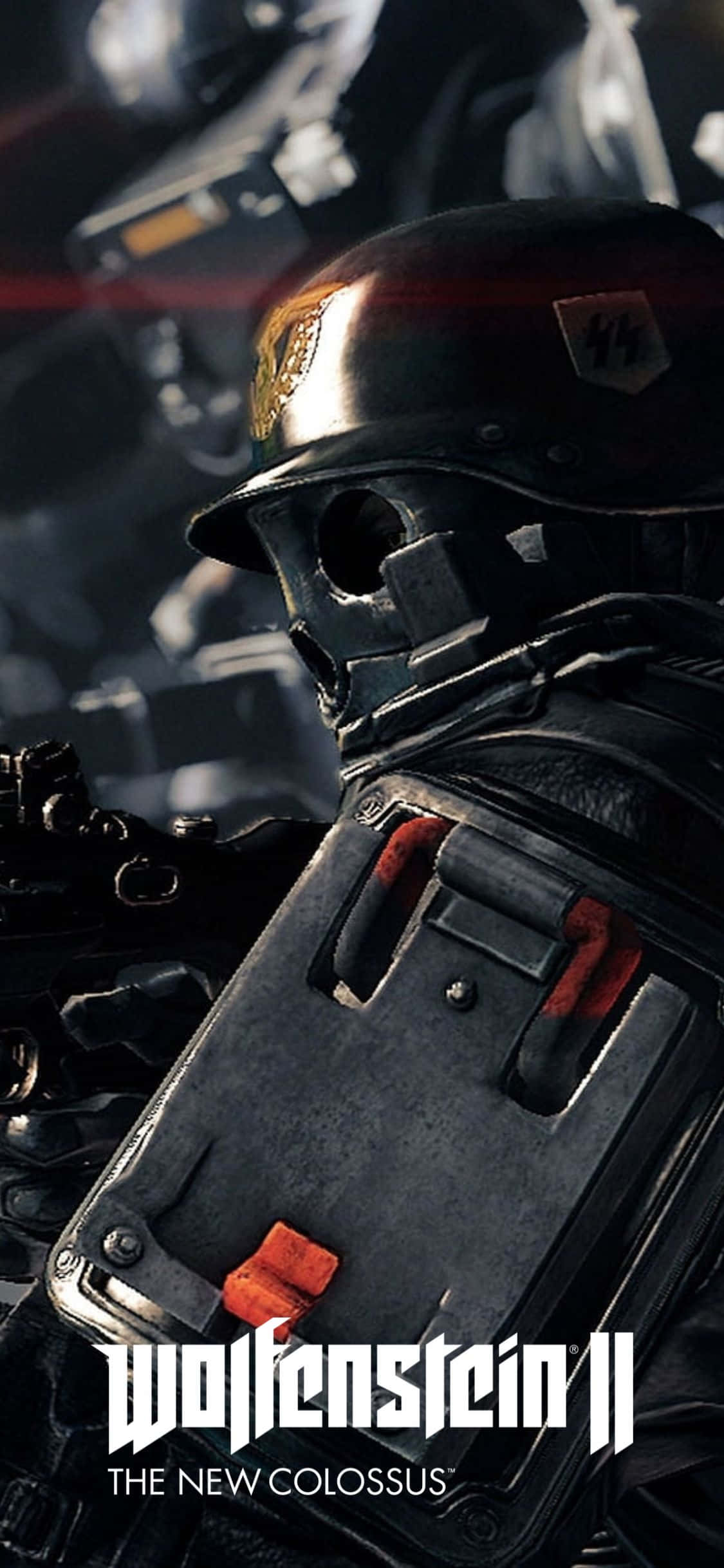iPhone Xs Wolfenstein Ii नाज़ी सैनिक लड़ाई बैकग्राउंड वॉलपेपर