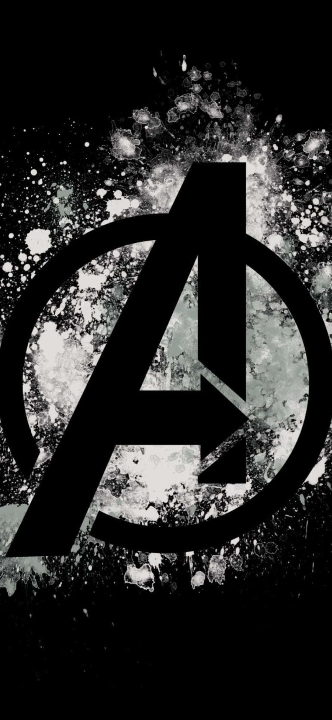 iPhone XS Avengers Logo Abstract Background वॉलपेपर