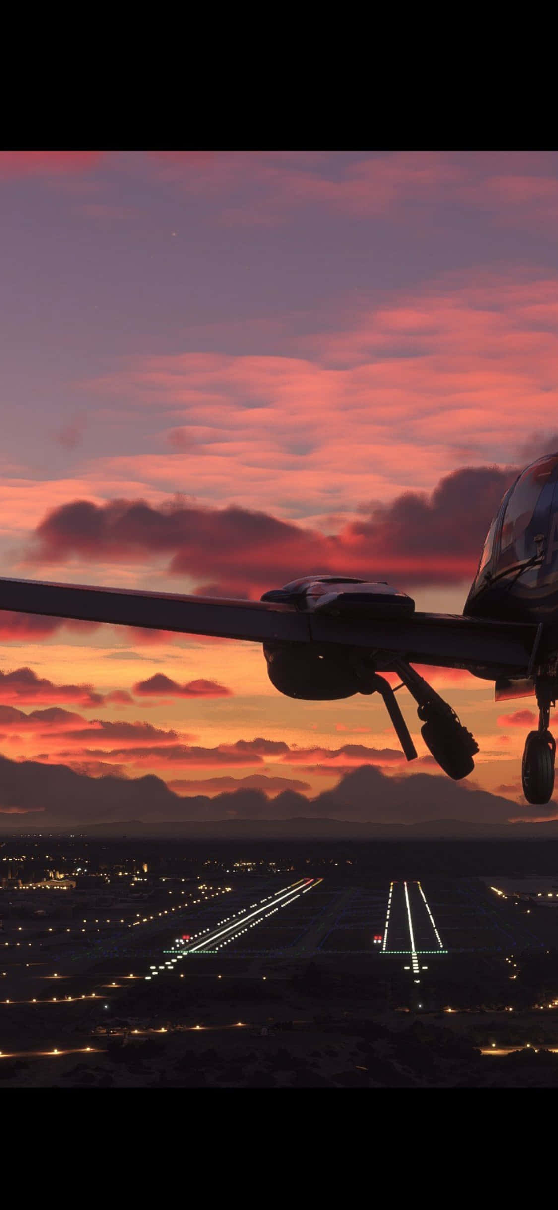 "iPhone Xs पर Microsoft Flight Simulator के साथ उड़ान के रोमांच का अनुभव करें" वॉलपेपर