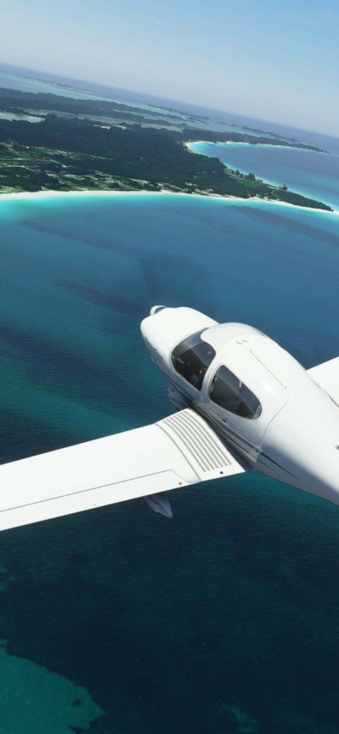 iPhone Xs पर Microsoft Flight Simulator के साथ उड़ान के रोमांच का आनंद लें वॉलपेपर