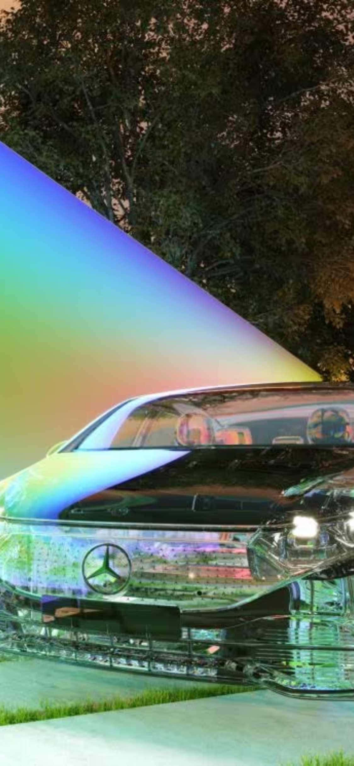 iPhone Xs Mercedes पृष्ठभूमि परावर्तक Mercedes-Benz S-Class वॉलपेपर