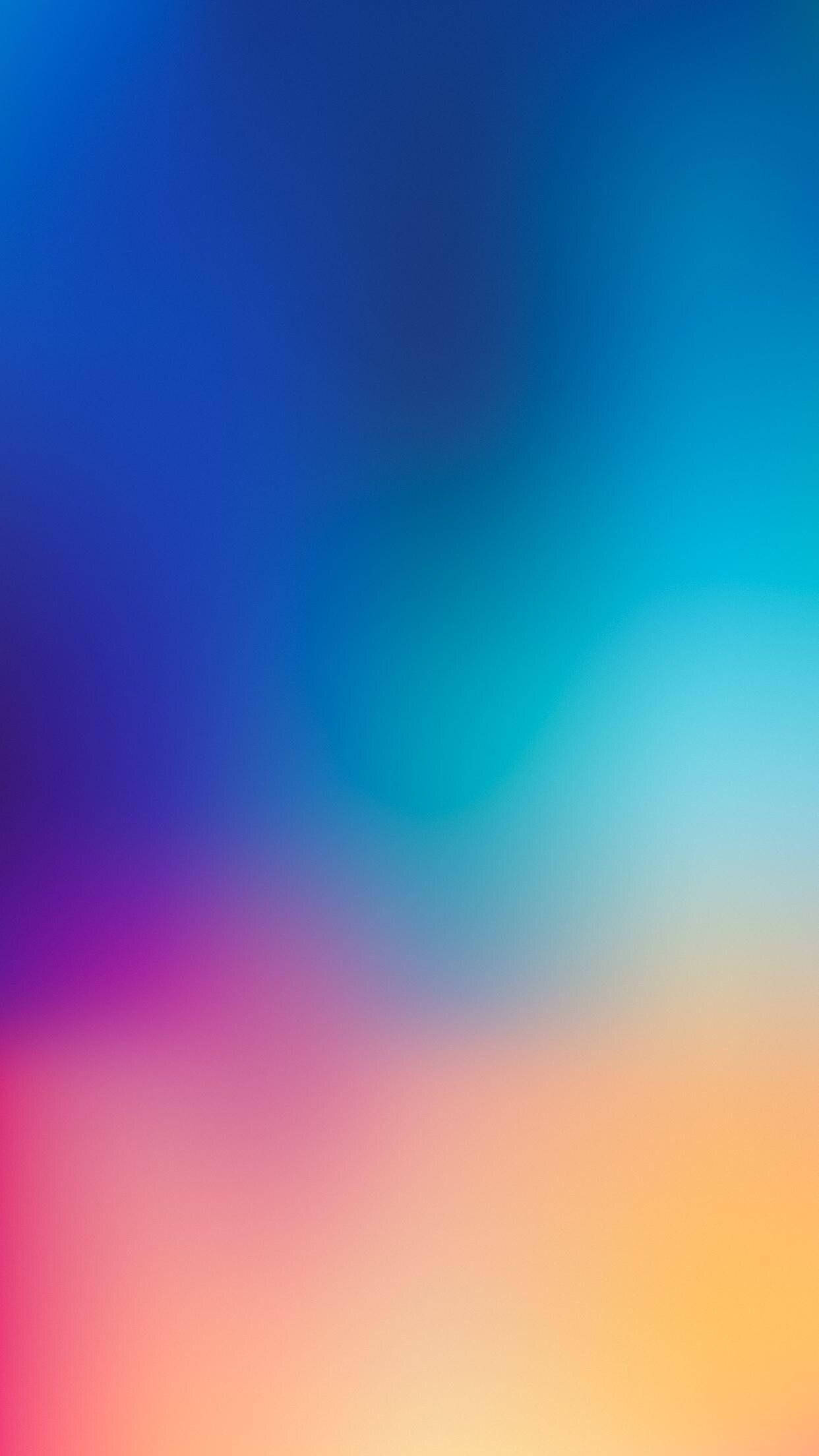 सादा नीला नारंगी धुंधला ग्रेडिएंट iPhone वॉलपेपर