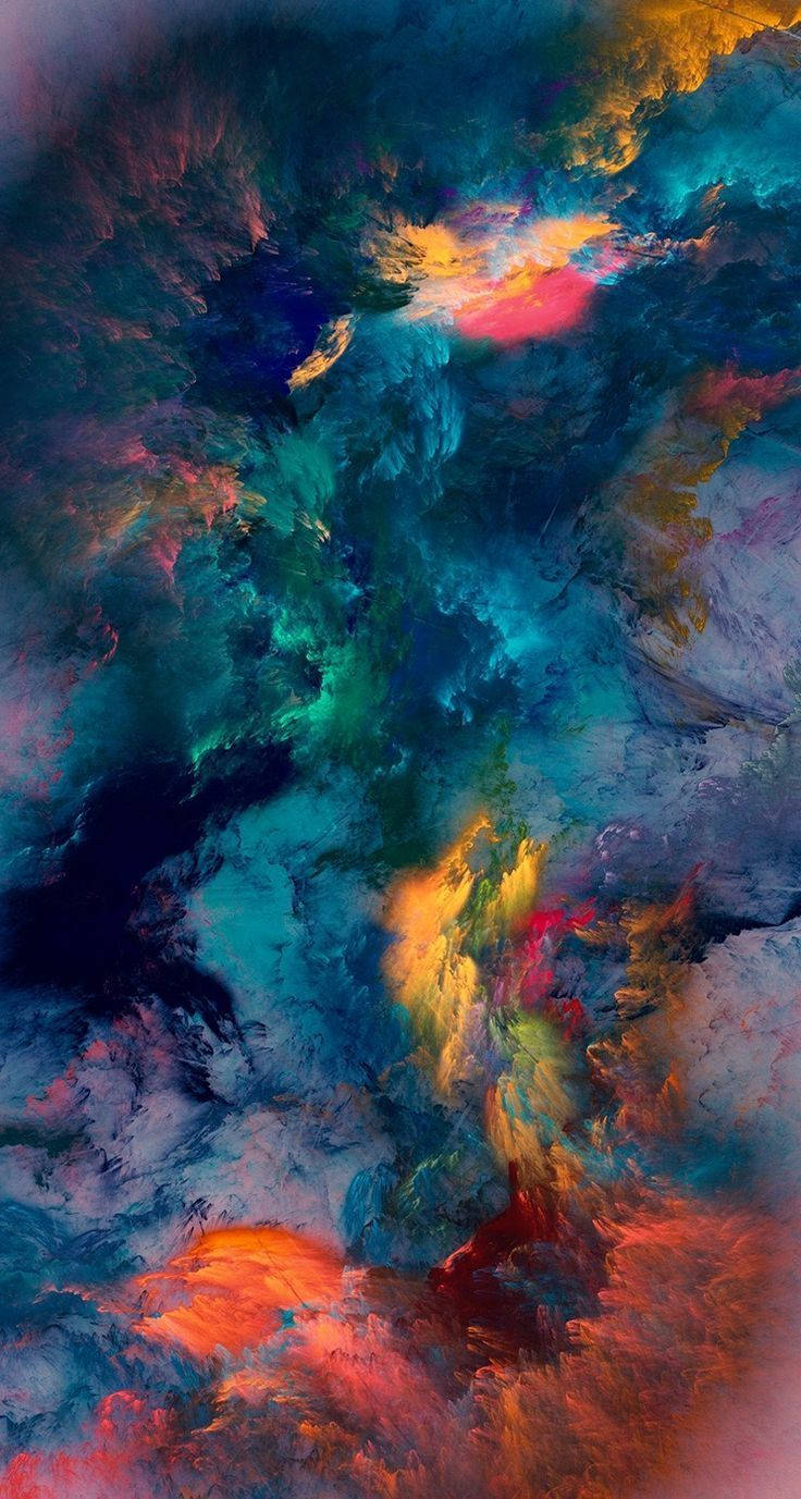 अमूर्त रंग छींटा डिजिटल कला Iphone वॉलपेपर — आईफोन वॉलपेपर