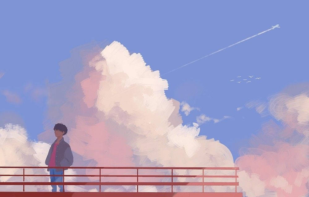 J-Hope के Airplane पर आधारित कलाकृति वॉलपेपर