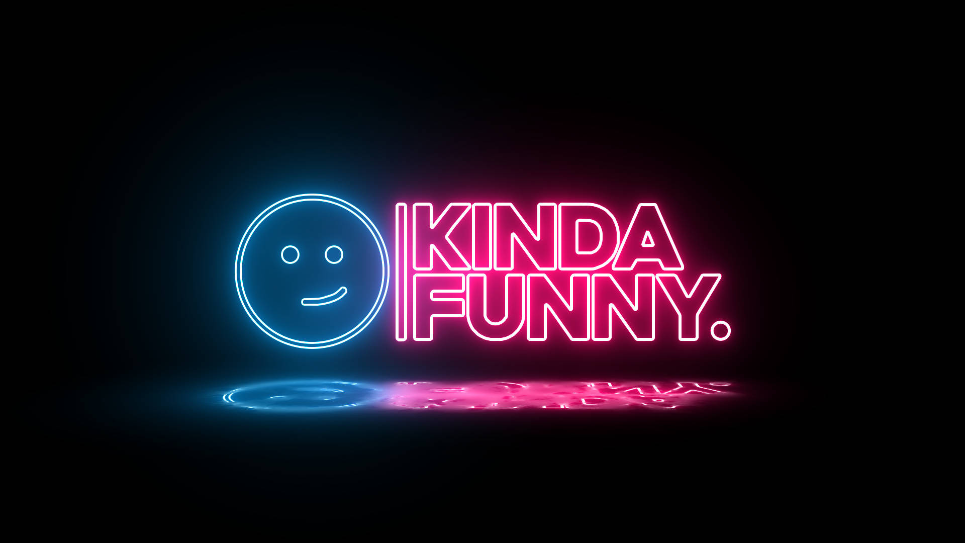 Kinda Funny नियॉन स्माइल वॉलपेपर