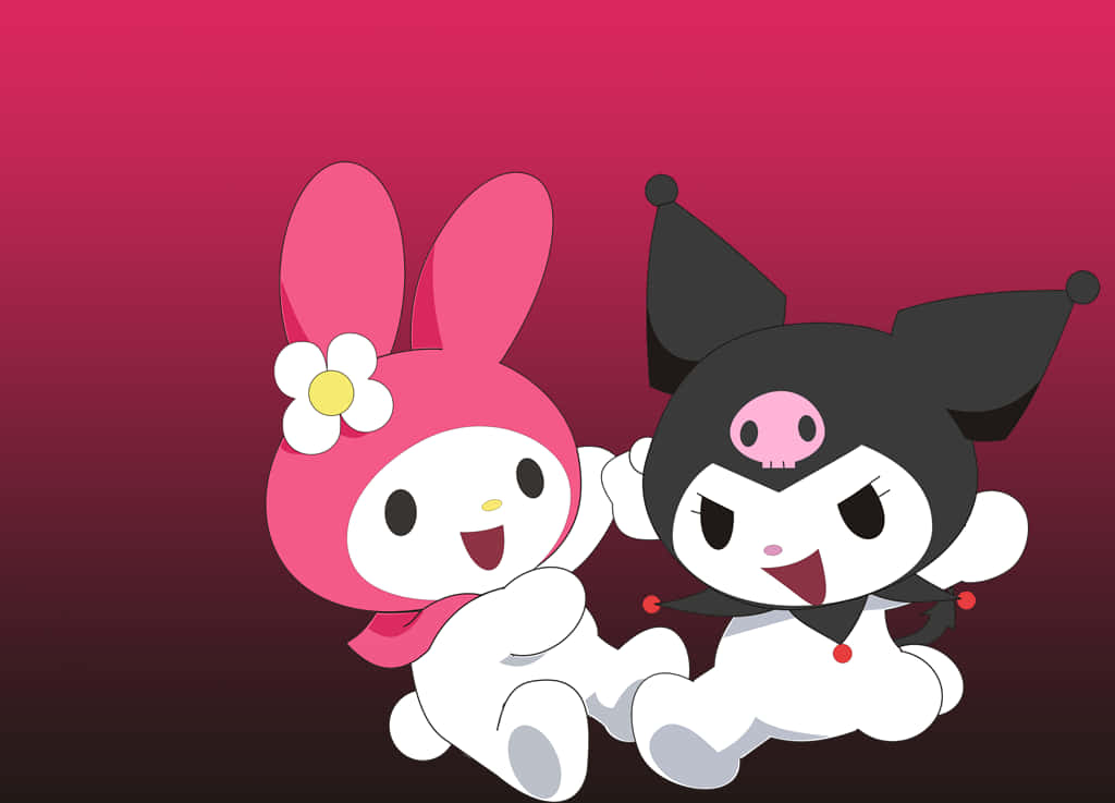 Kuromi और My Melody डेस्कटॉप वॉलपेपर