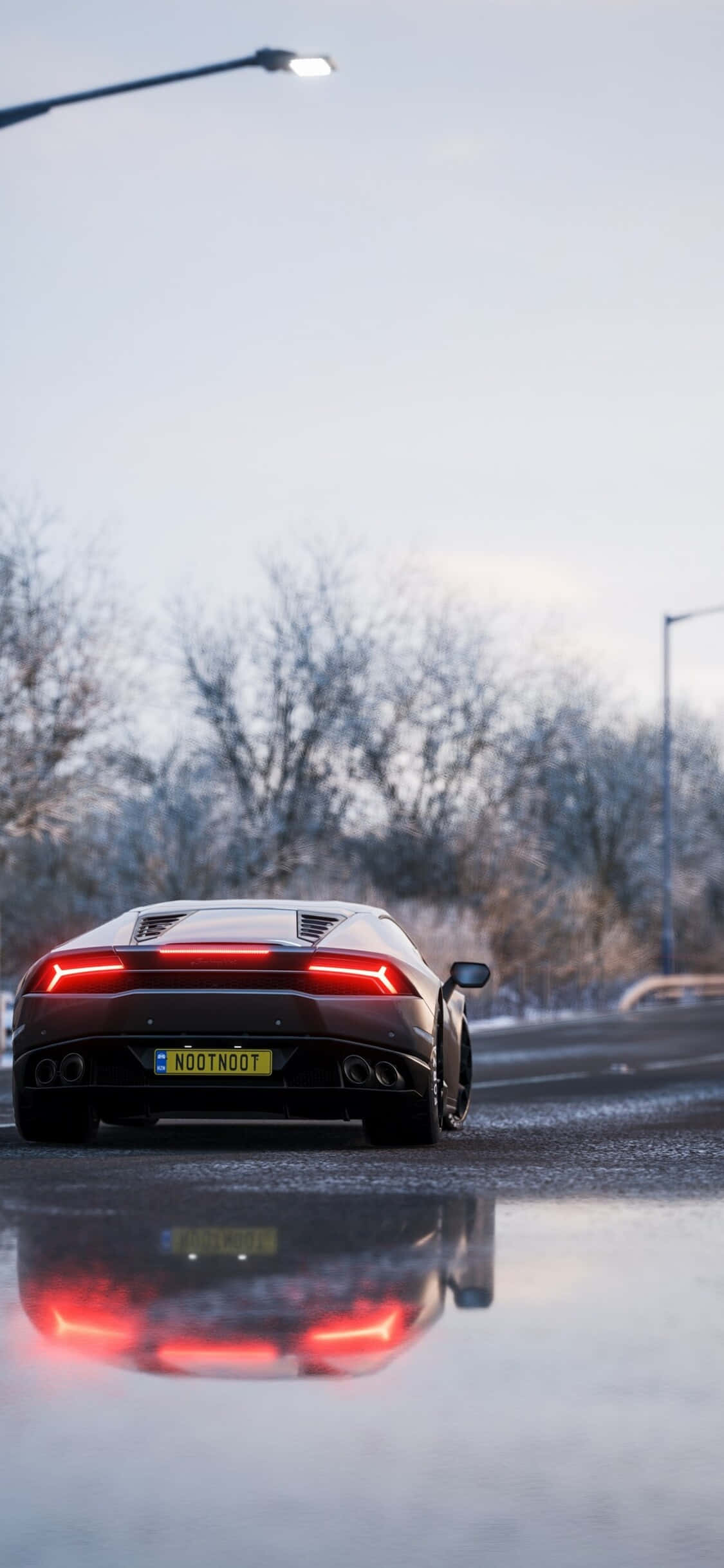 काला Lamborghini Huracan iPhone X Forza Motorsport 7 बैकग्राउंड वॉलपेपर