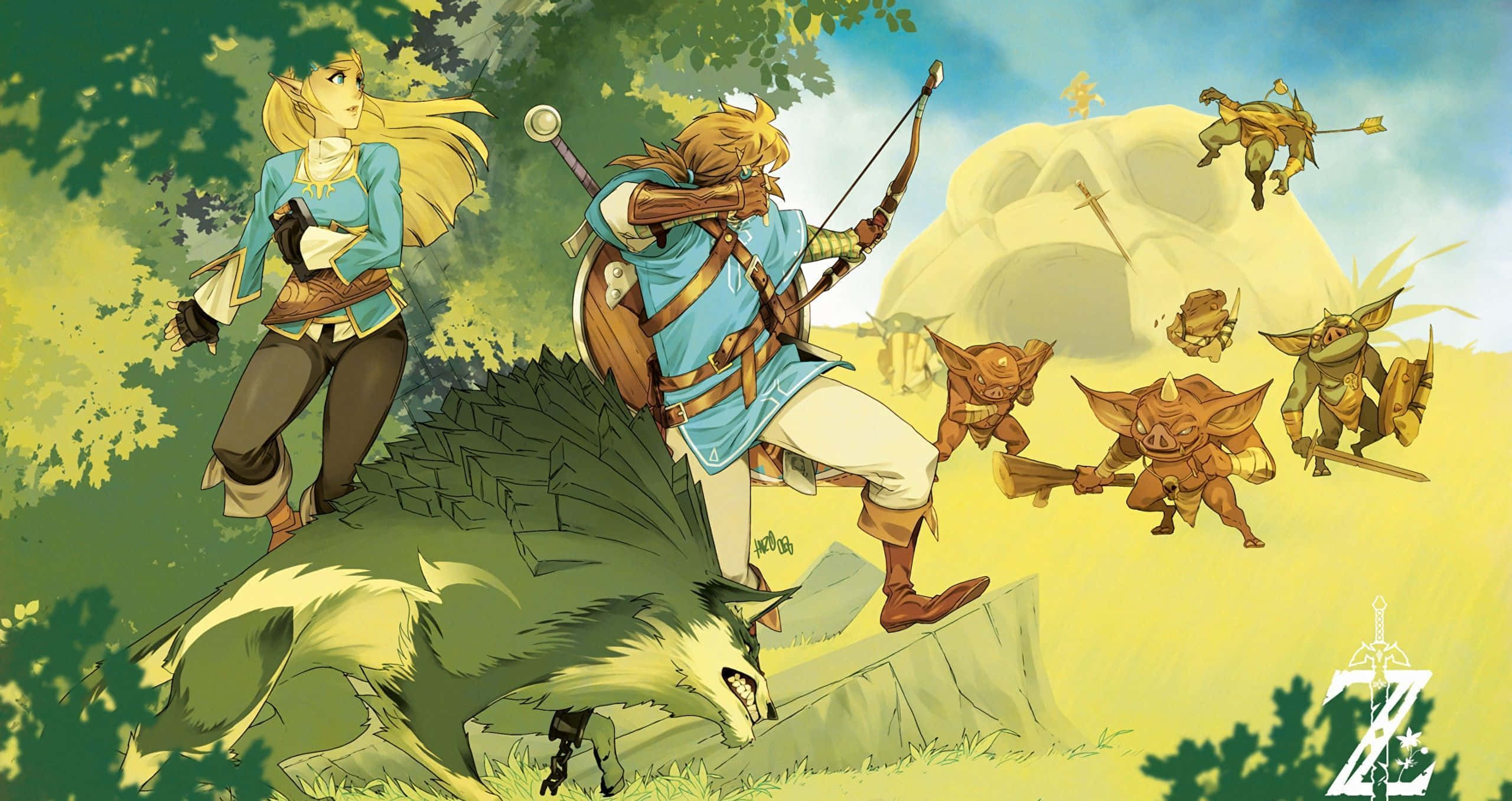 Legend of Zelda की दुनिया का अन्वेषण करें। वॉलपेपर