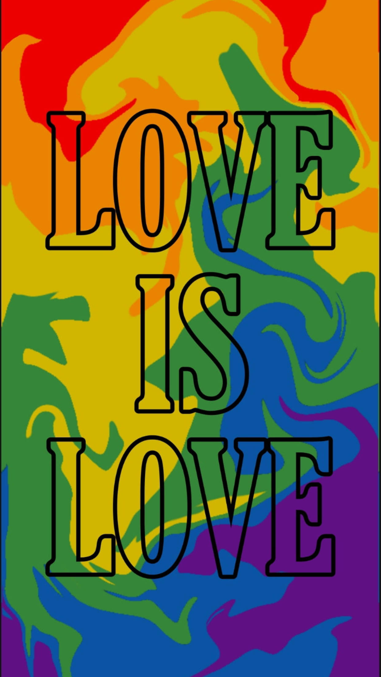 एब्स्ट्रैक्ट लव इज़ लव LGBT फ़ोन वॉलपेपर