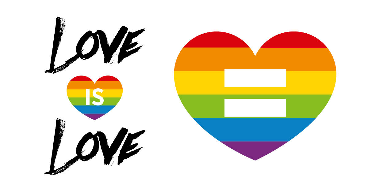 प्यार ही प्यार है समान LGBTQ दिल वॉलपेपर