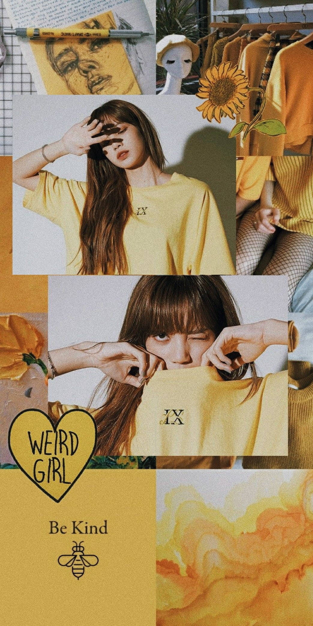 Lisa Blackpink HD एस्थेटिक कोलाज वॉलपेपर