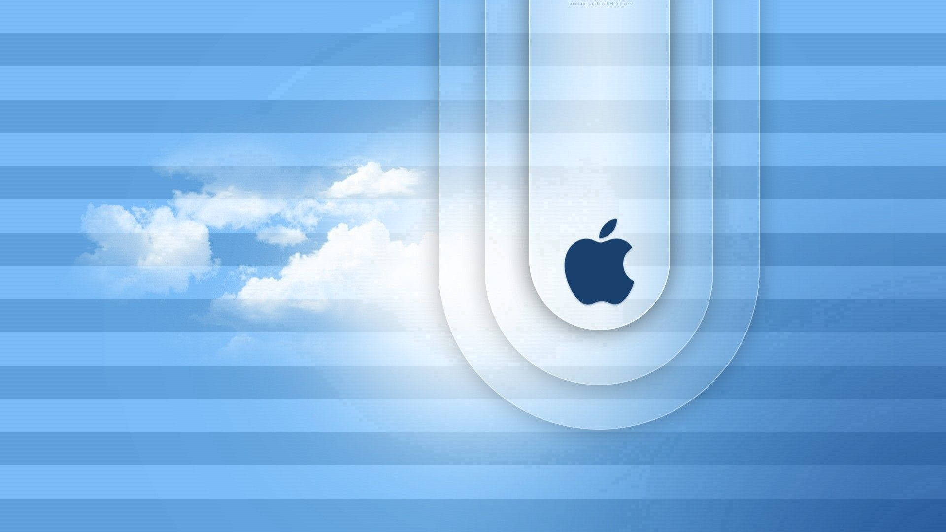 MacBook Air बादलों में लोगो वॉलपेपर