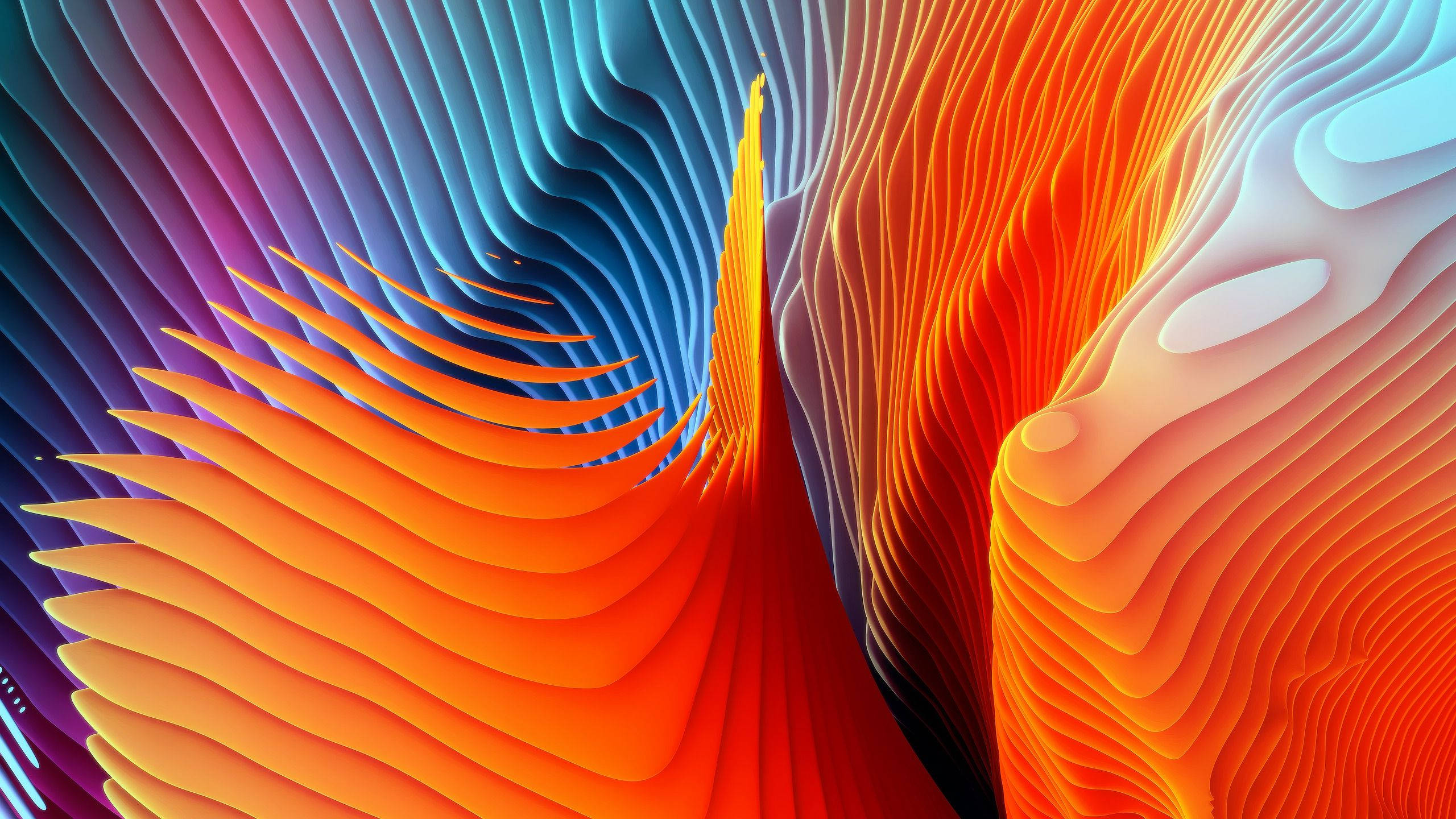 MacBook Pro नारंगी कला वॉलपेपर