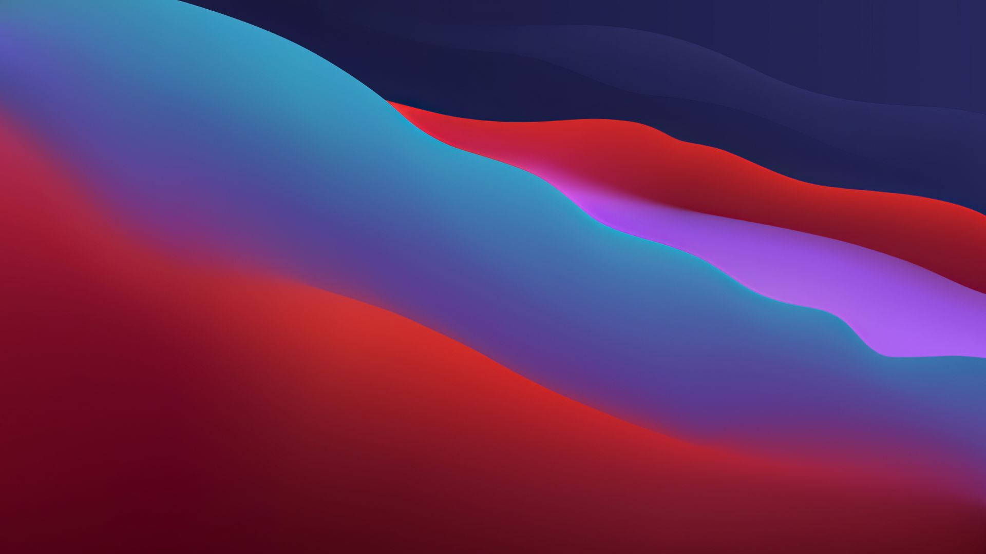 macOS Big Sur लाल और नीली लहरें वॉलपेपर